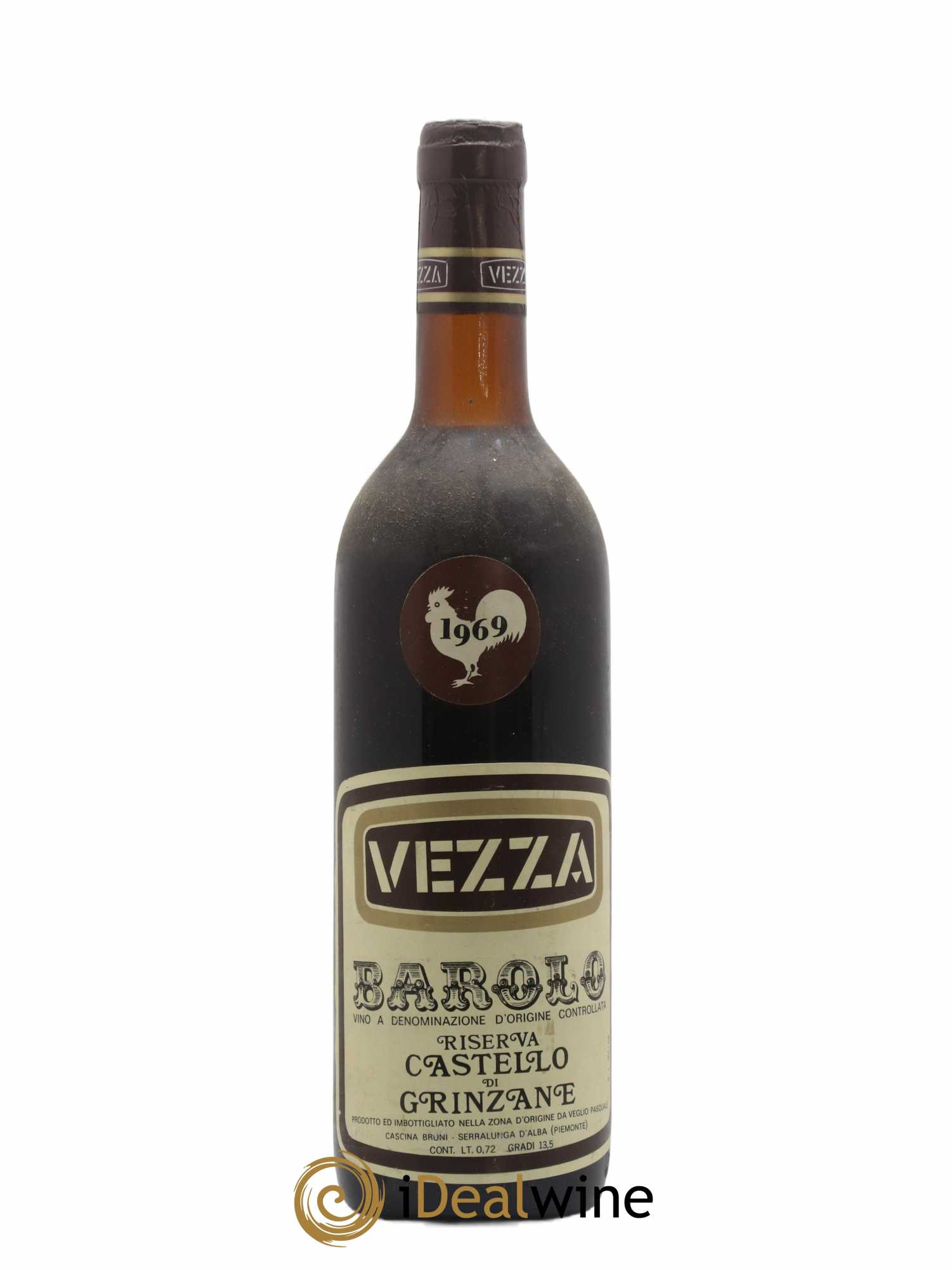 Barolo Riserva Castello di Grinzane Vezza 1969 - Lot de 1 bouteille - 0