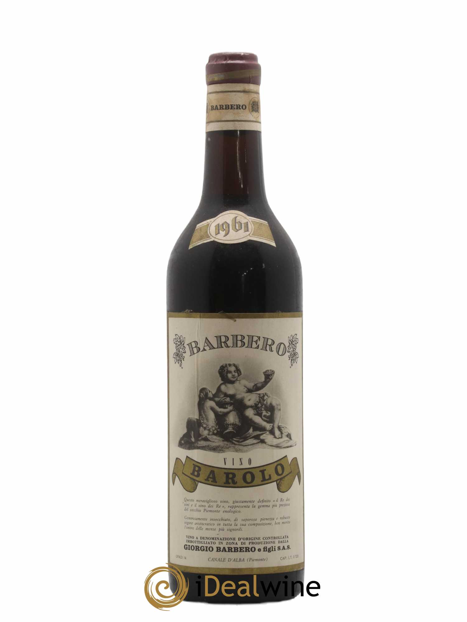 Barolo DOCG Giogio Barbero 1961 - Lotto di 1 bottiglia - 0