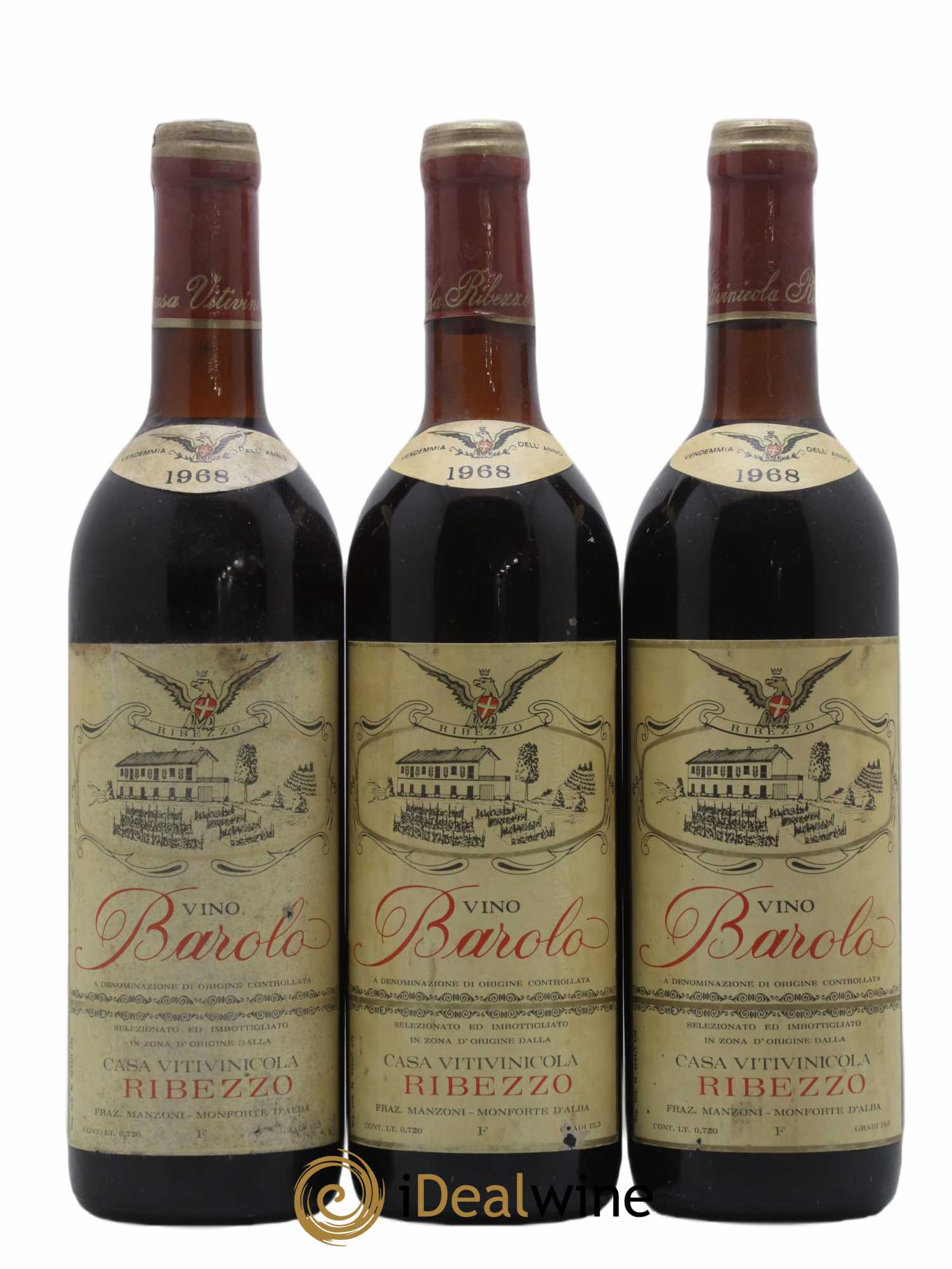Barolo Ribezzo 1968 - Posten von 3 Flaschen - 0