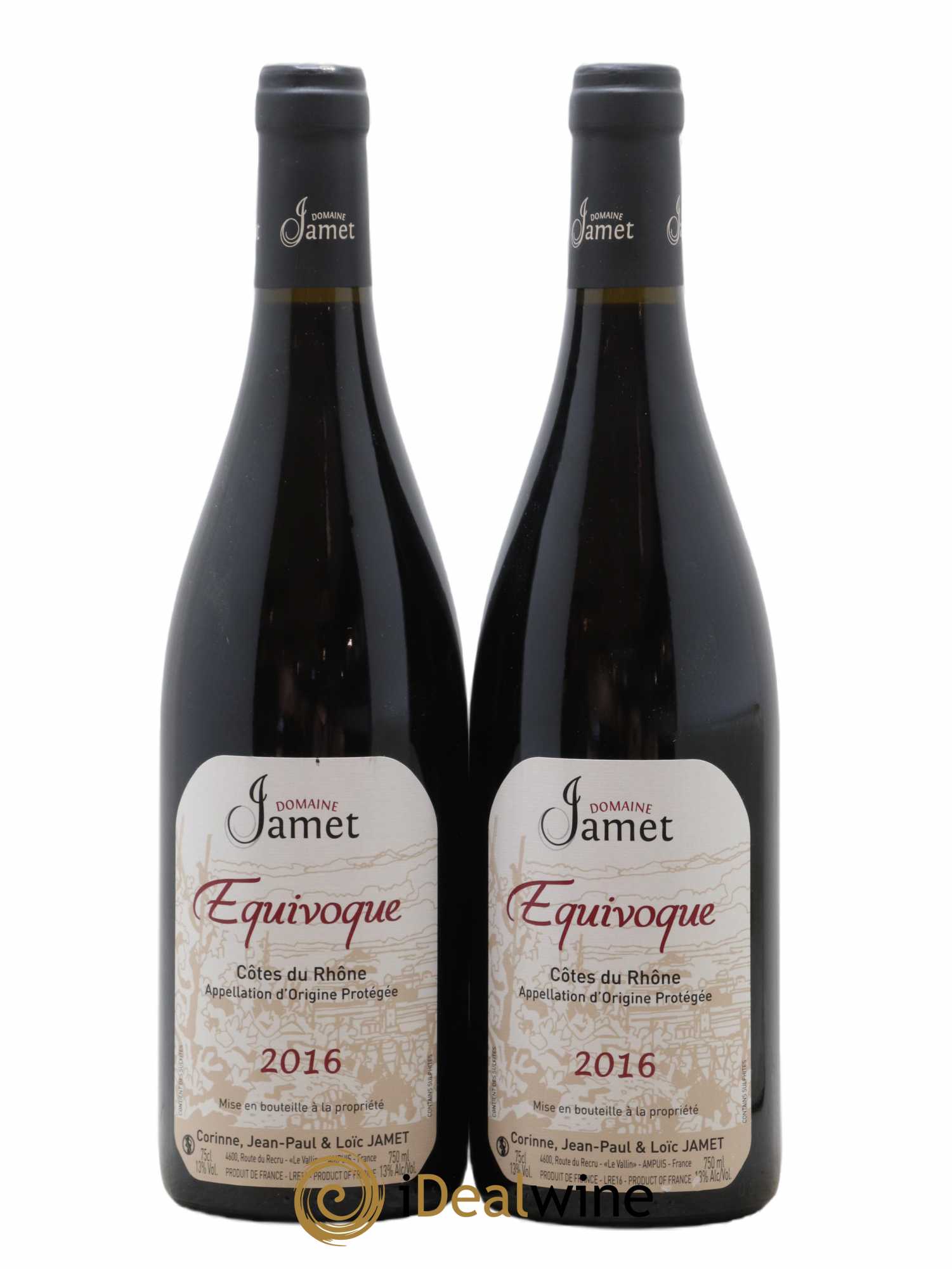 Côtes-du-Rhône Equivoque Jamet (Domaine) 2016 - Lot de 2 bouteilles - 0