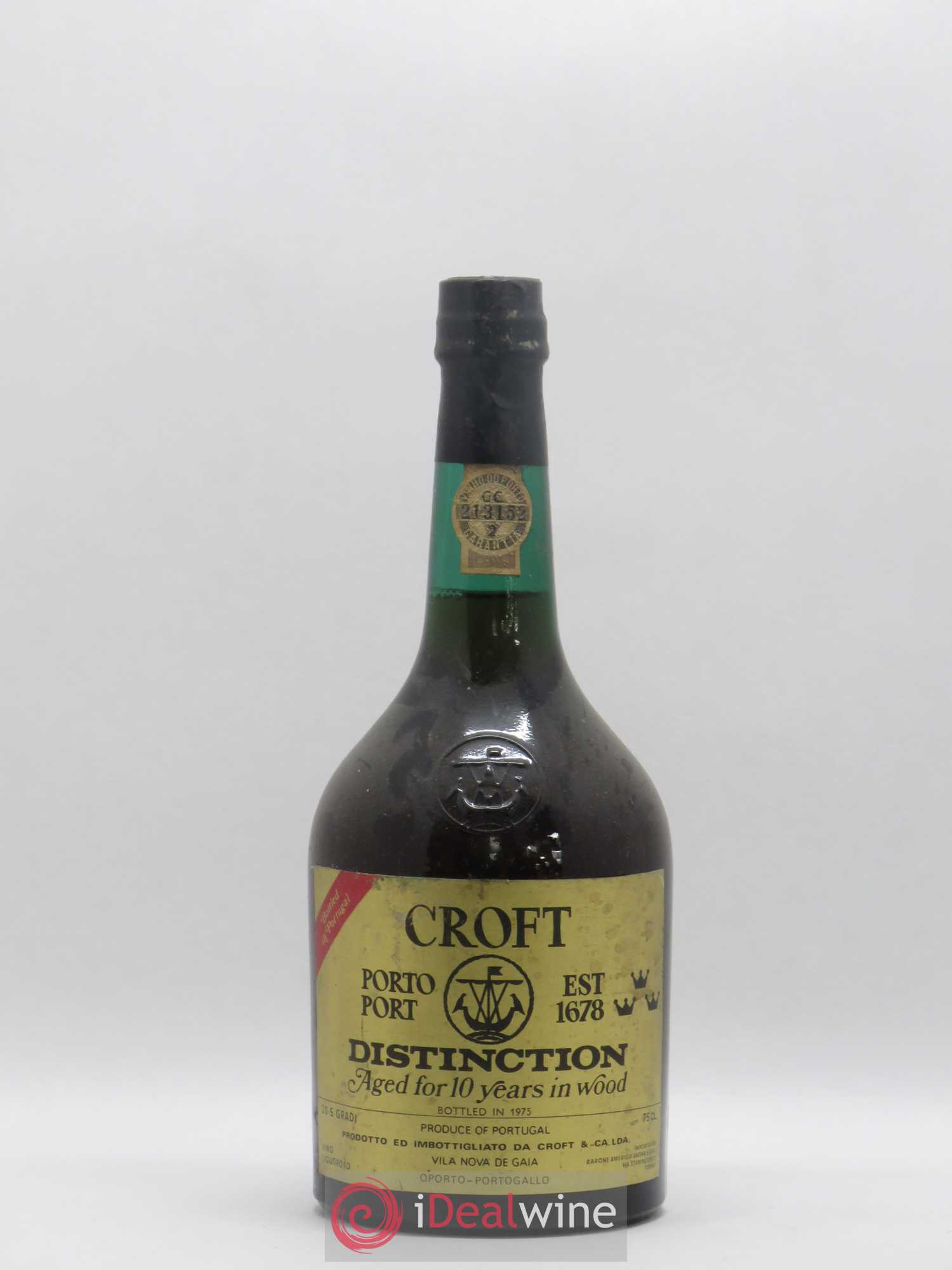Porto Croft Porto Distinction Aged 10 years in wood (sans prix de réserve) 1975 - Posten von 1 Flasche - 0