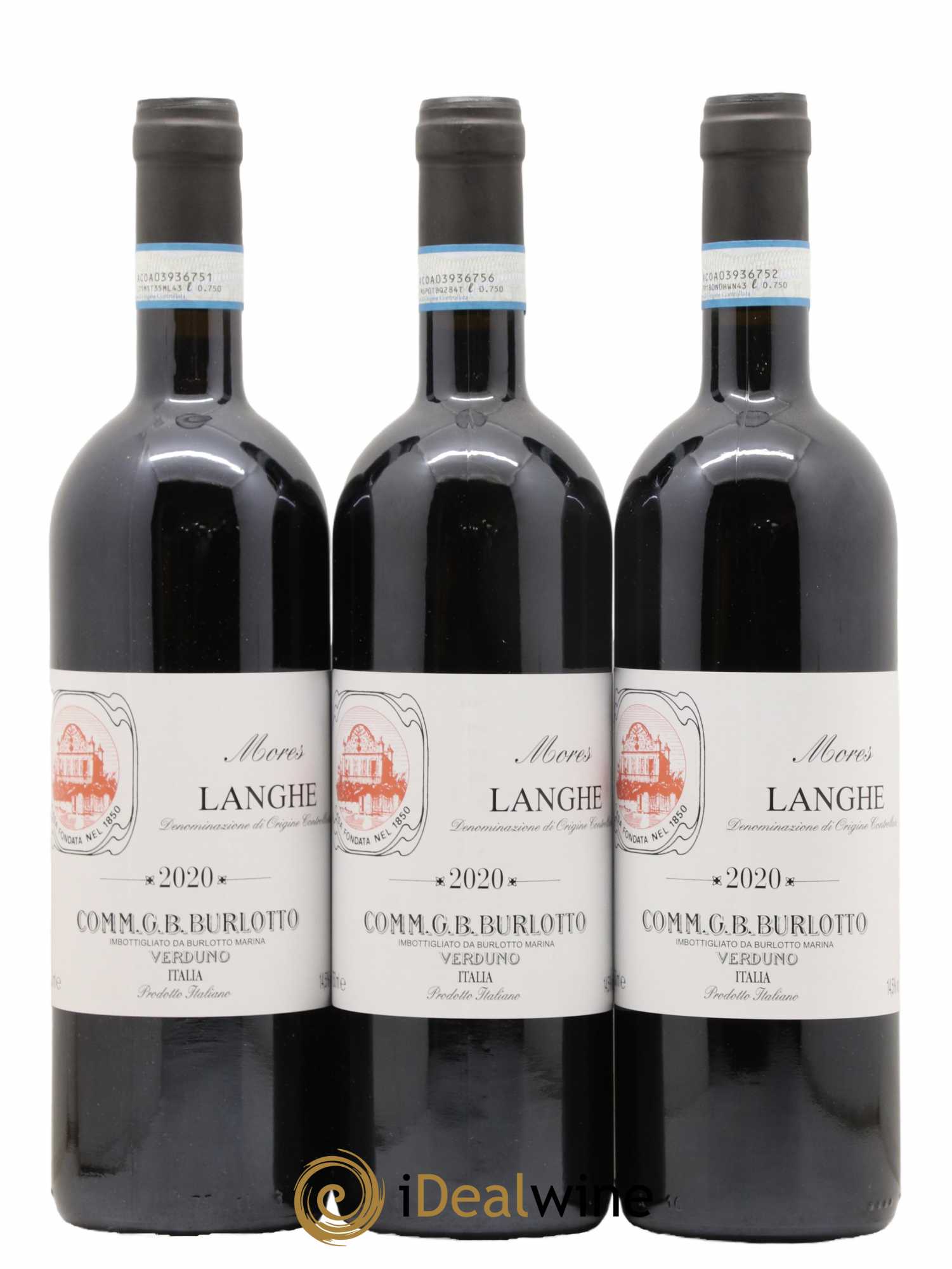 Langhe DOC Comm. Giovan Battista Burlotto 2020 - Lot de 3 bouteilles - 0