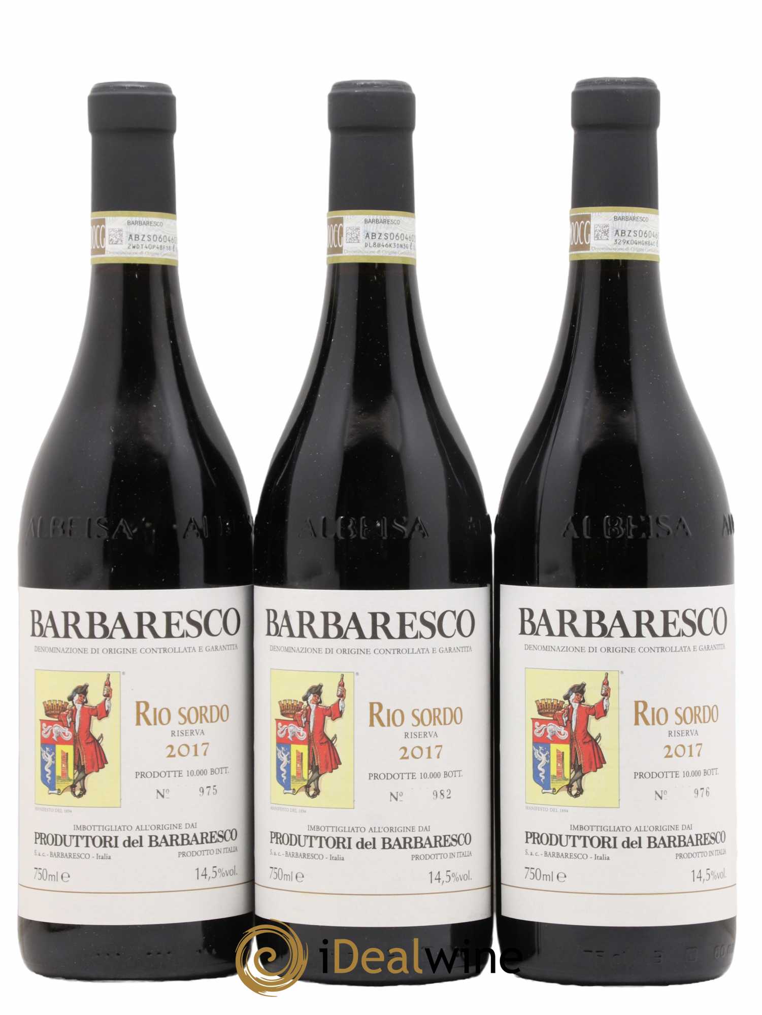 Barbaresco DOCG Rio Sordo Riserva Produttori del Barbaresco 2017 - Lot de 3 bouteilles - 0