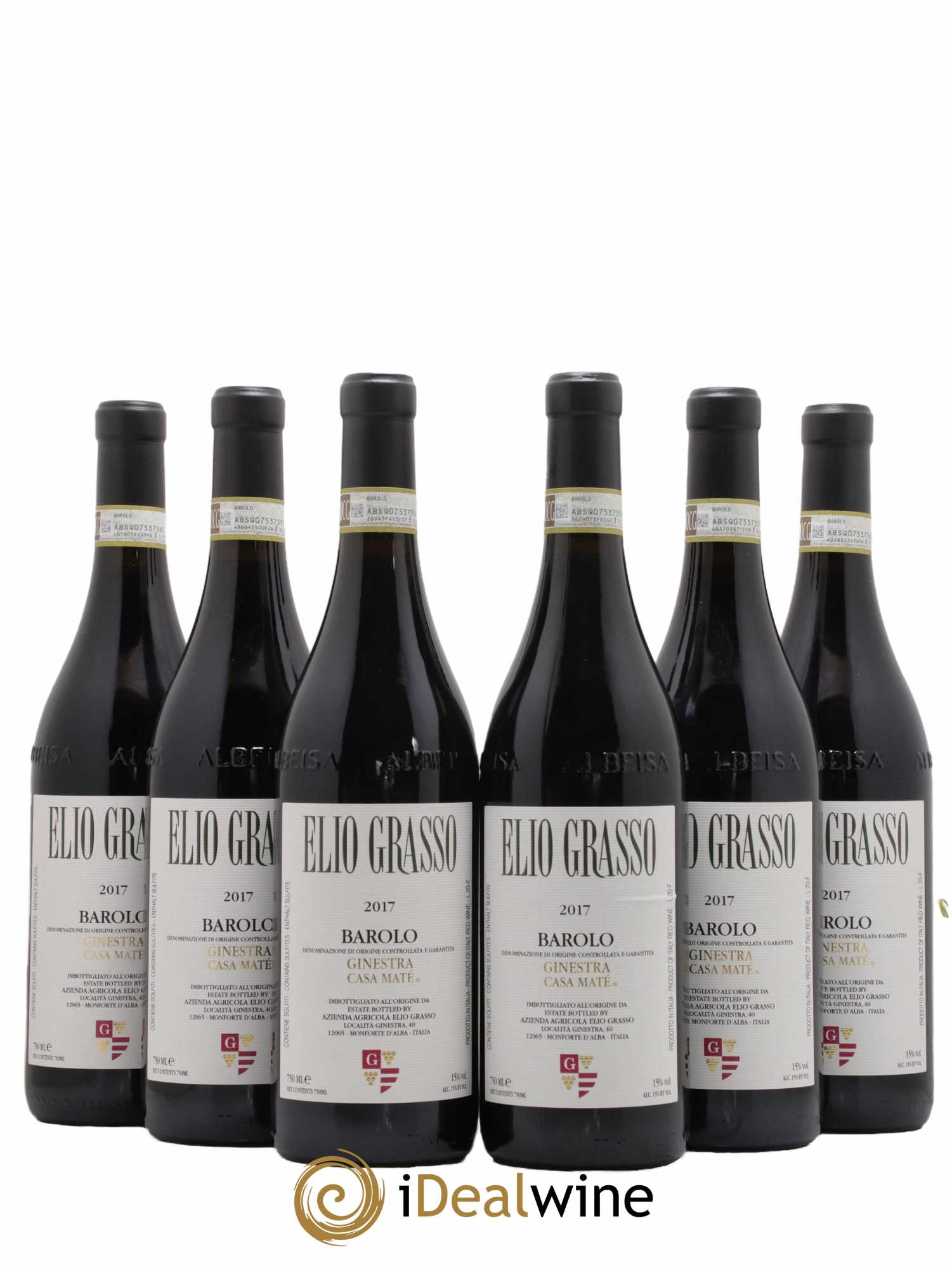 Barolo DOCG Ginestra Casa Maté Elio Grasso 2017 - Lot de 6 bouteilles - 0