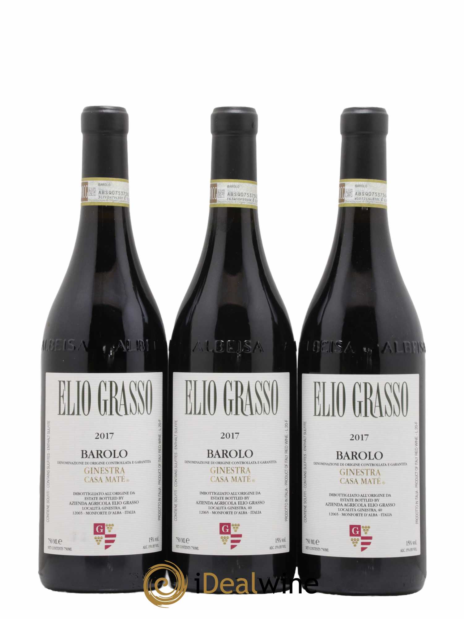 Barolo DOCG Ginestra Casa Maté Elio Grasso 2017 - Lot de 6 bouteilles - 1