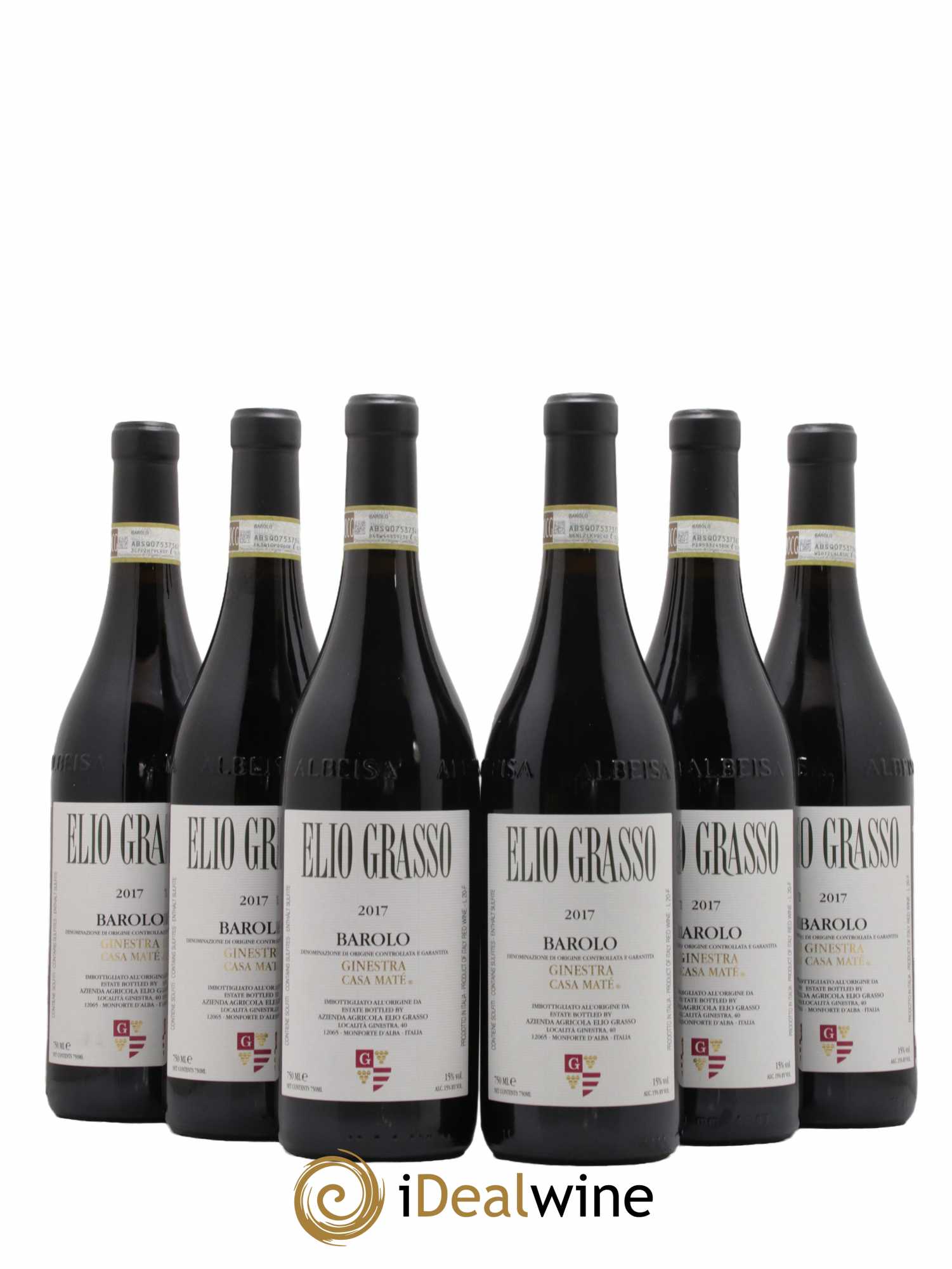 Barolo DOCG Ginestra Casa Maté Elio Grasso 2017 - Lot de 6 bouteilles - 0