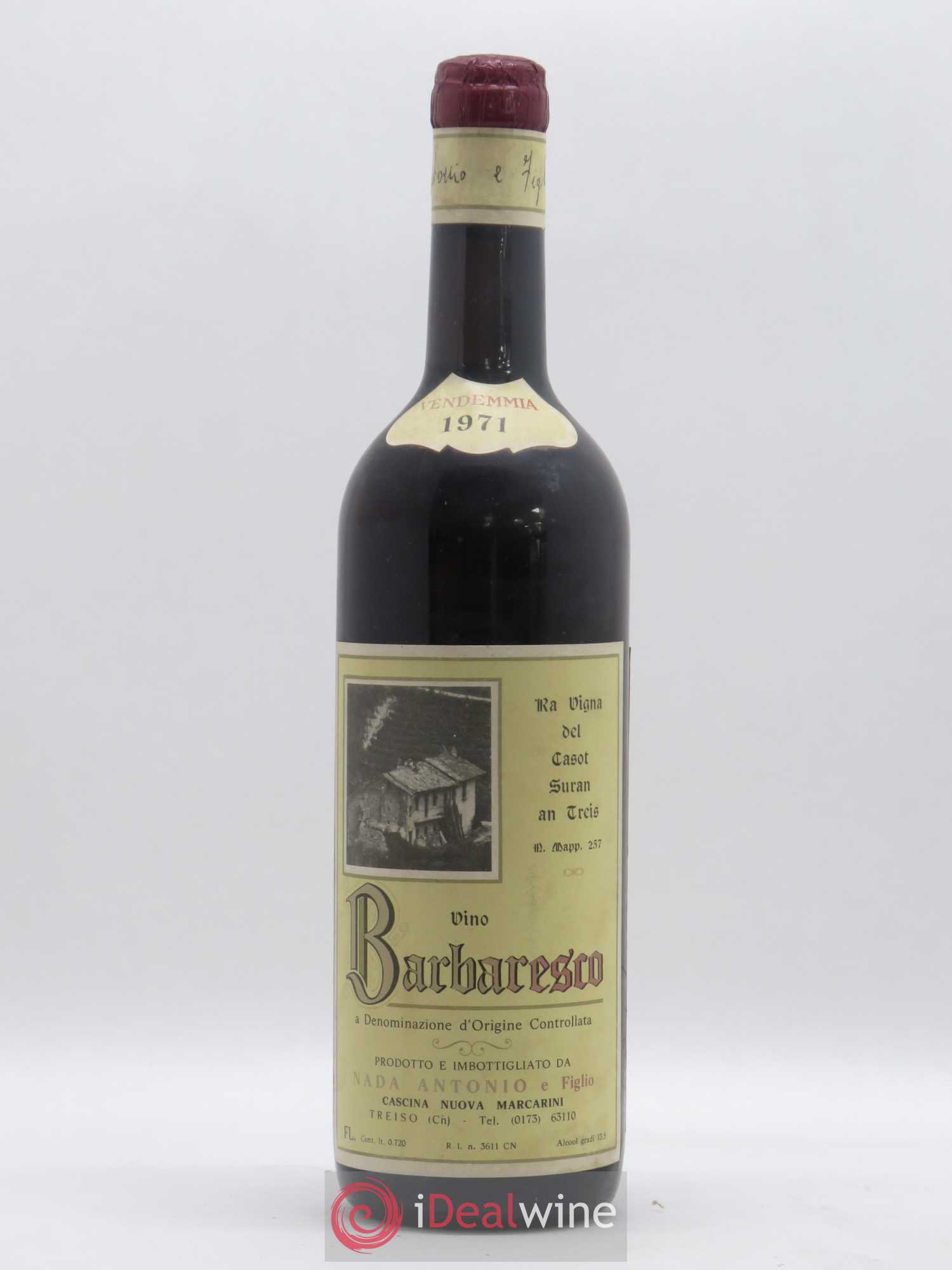 Barbaresco DOCG Nada Antonio e Figlio Cascina Nuova Marcarini 1971 - Posten von 1 Flasche - 0