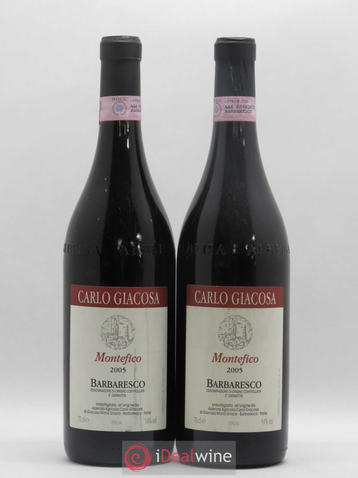 Barbaresco DOCG Montefico Carlo Giacosa 2005 - Posten von 2 Flaschen - 0