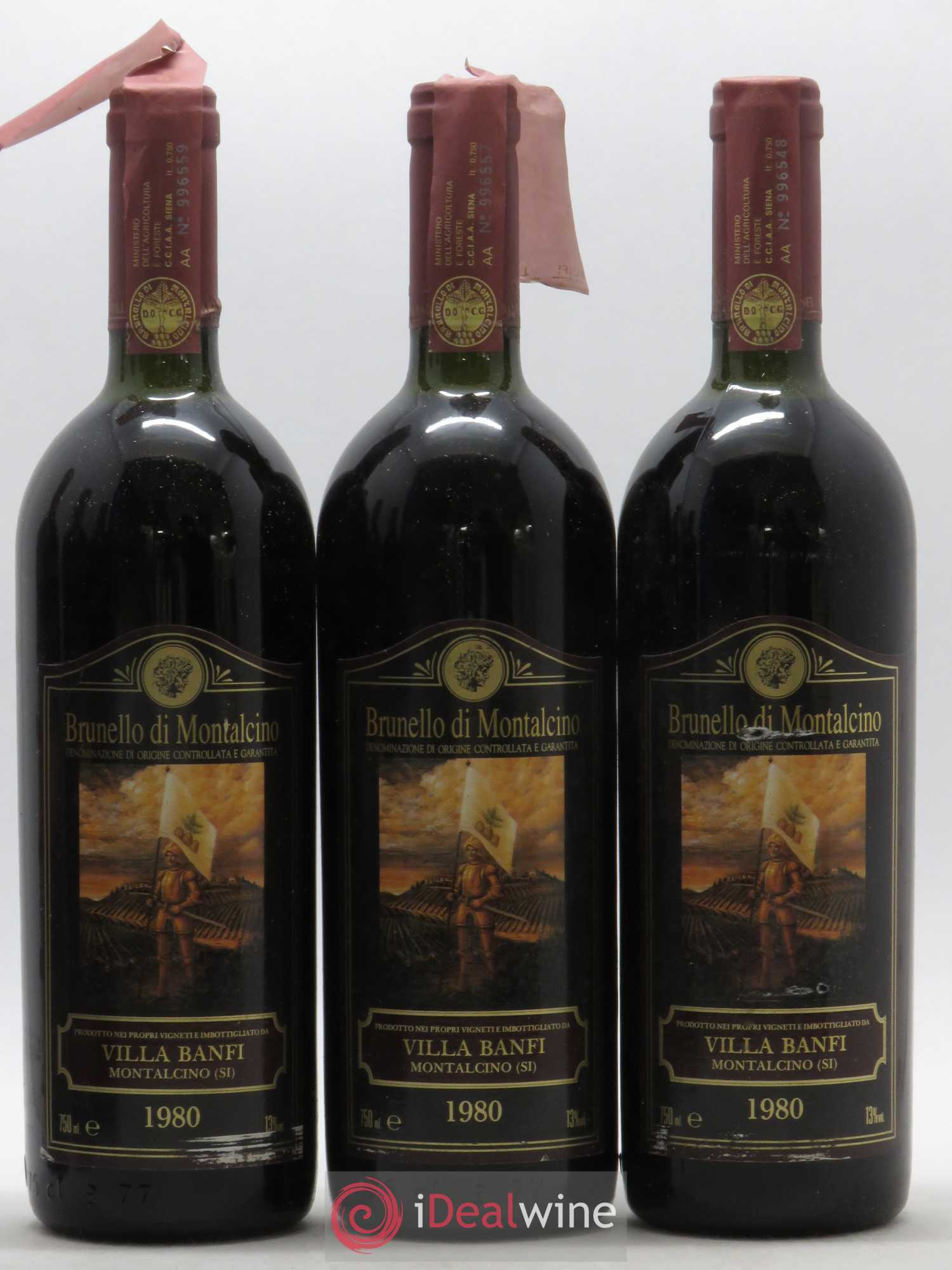 Brunello di Montalcino Villa Banfi 1980 - Lot de 6 bouteilles - 1