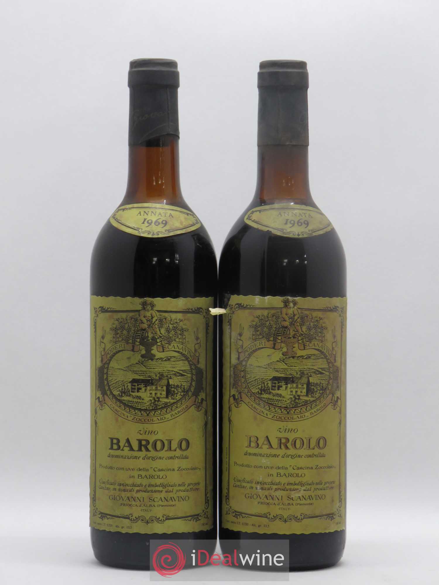 Barolo Giovanni Scanavino 1969 - Lot de 2 bouteilles - 0