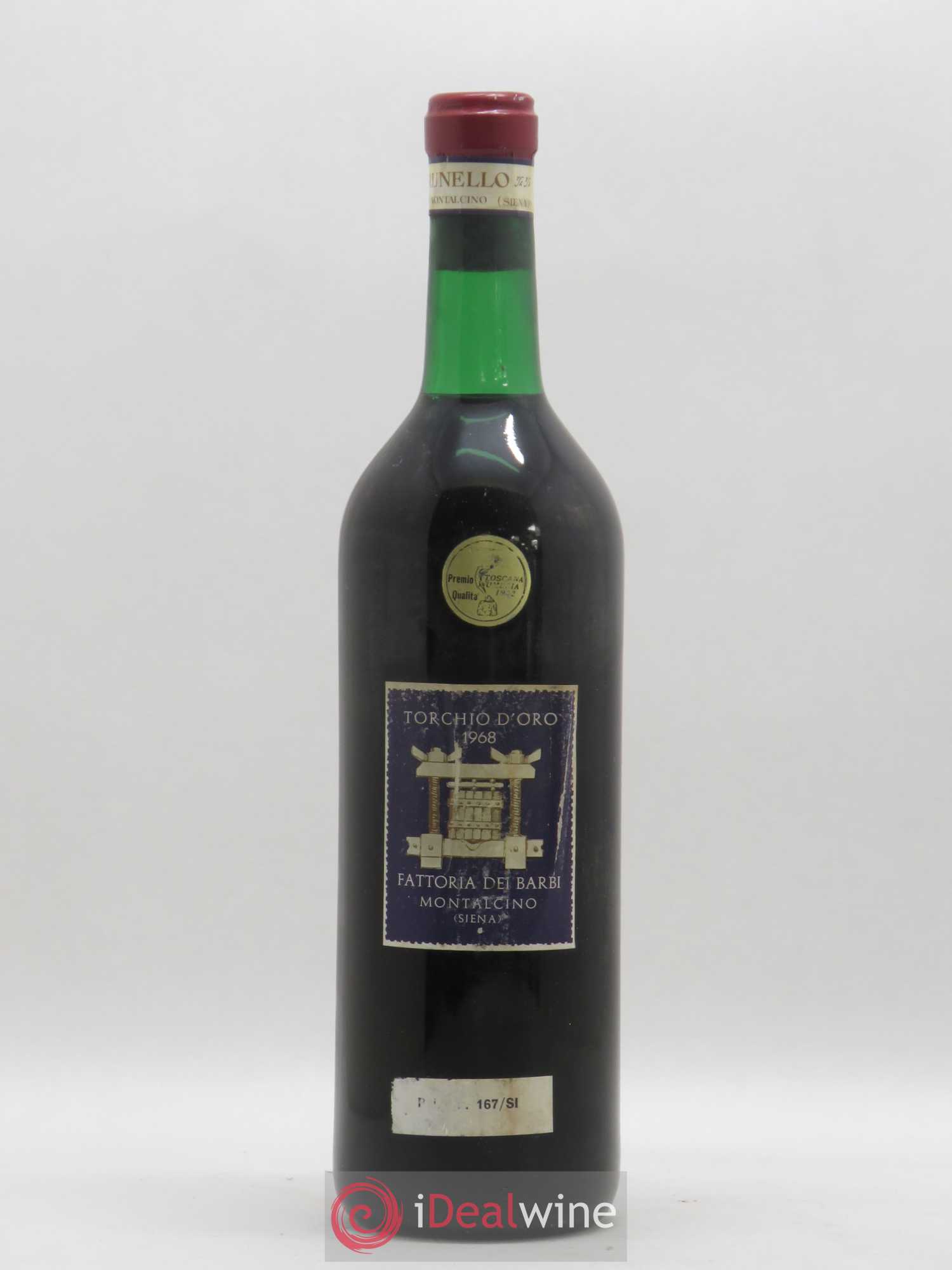 Brunello di Montalcino Fattoria dei Barbi Torchio d'Oro 1969 - Posten von 1 Flasche - 1