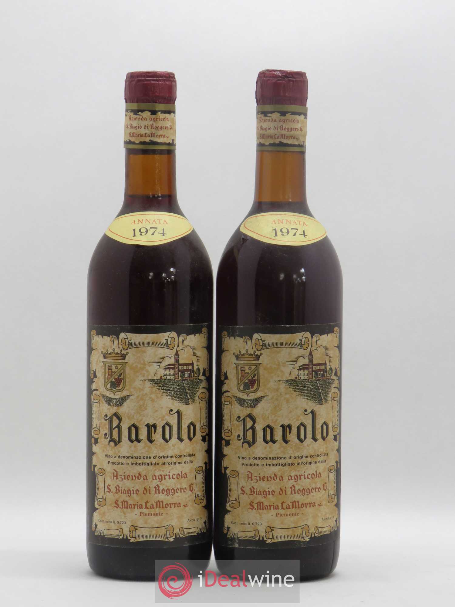 Barolo Azienda Agricola San Biagio (sans prix de réserve) 1974 - Posten von 2 Flaschen - 0