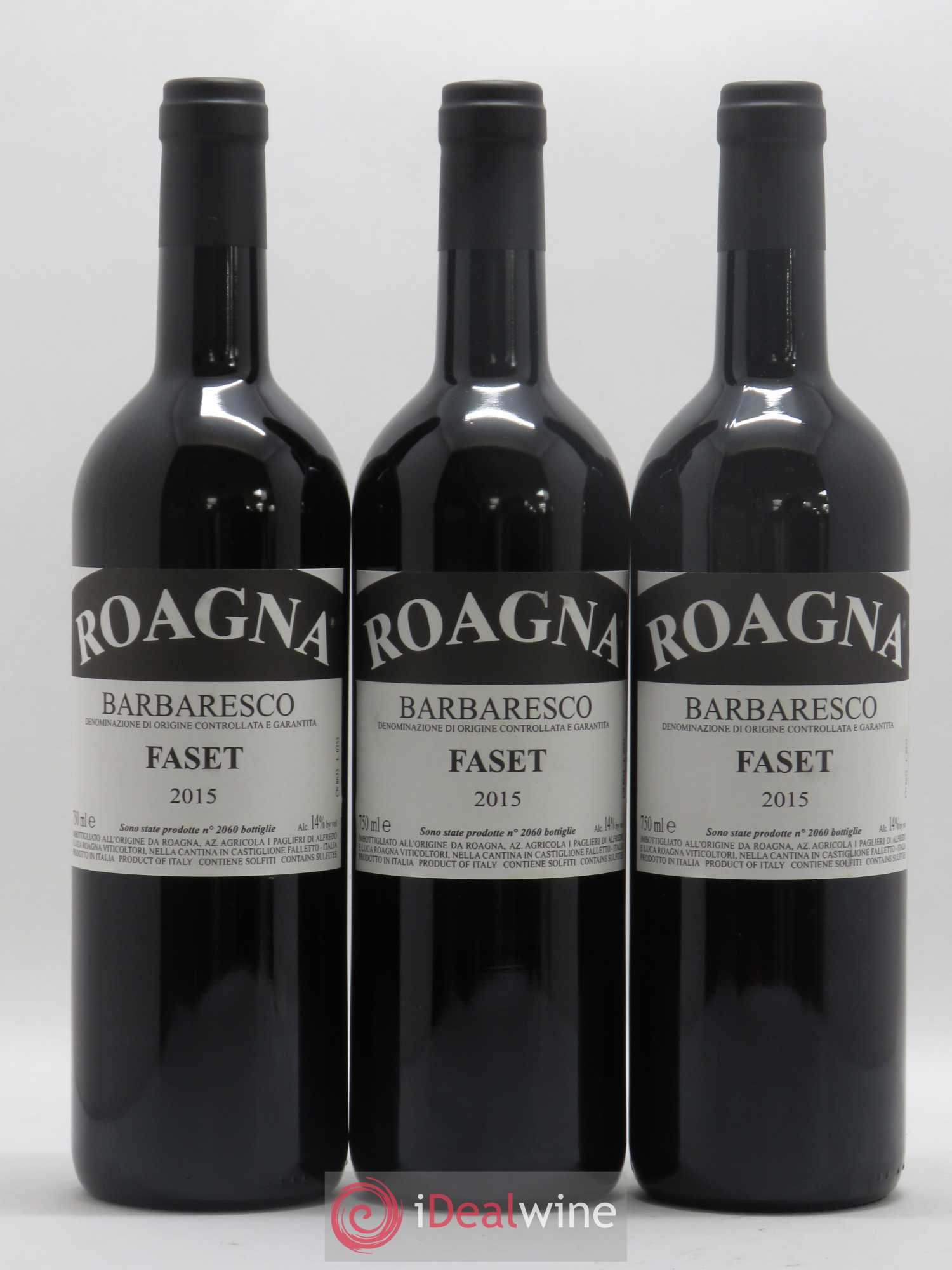 Barbaresco DOCG Faset Roagna 2015 - Lot de 3 bouteilles - 0