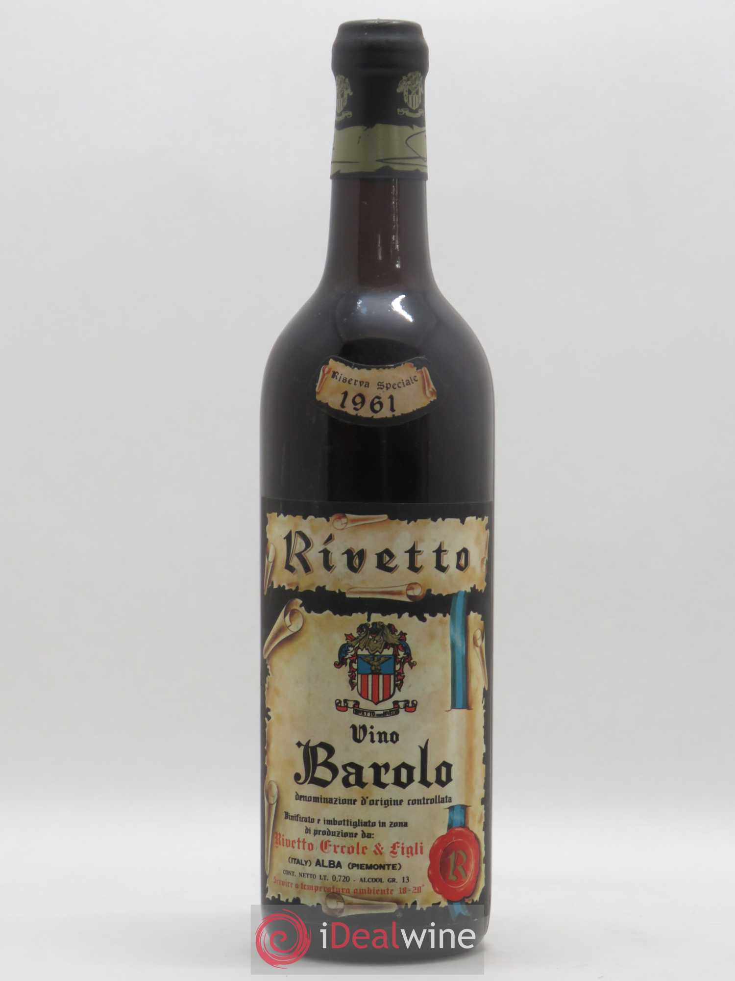 Barolo Riserva Speciale Rivetto Ercole 1961 - Posten von 1 Flasche - 0