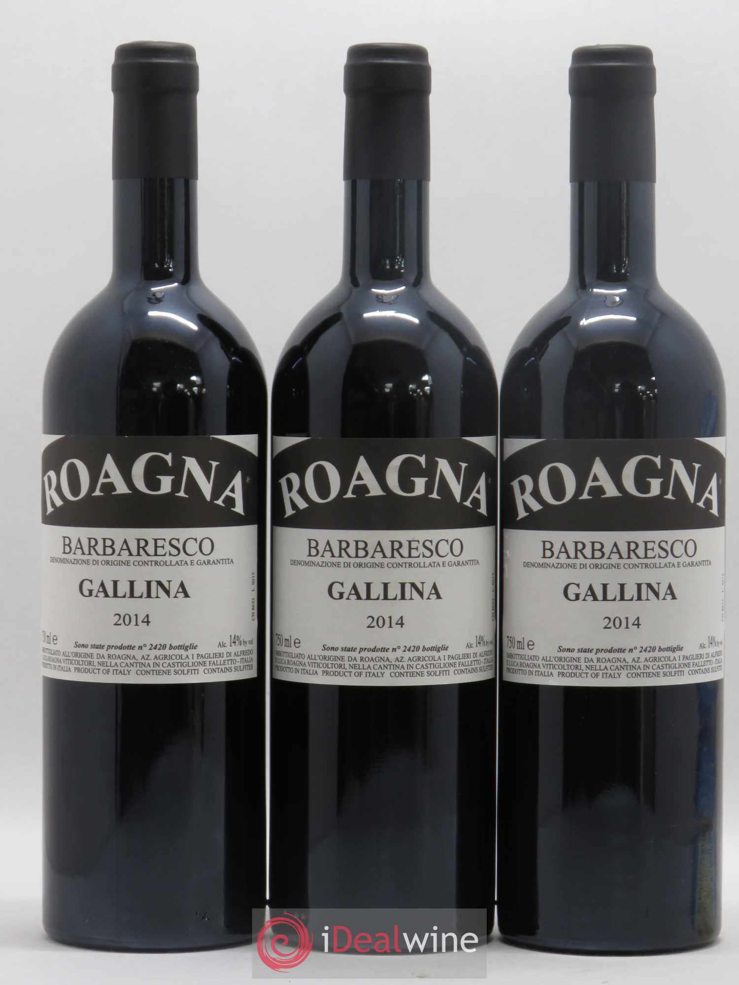 Barbaresco DOCG Gallina Roagna 2014 - Lot de 3 bouteilles - 0