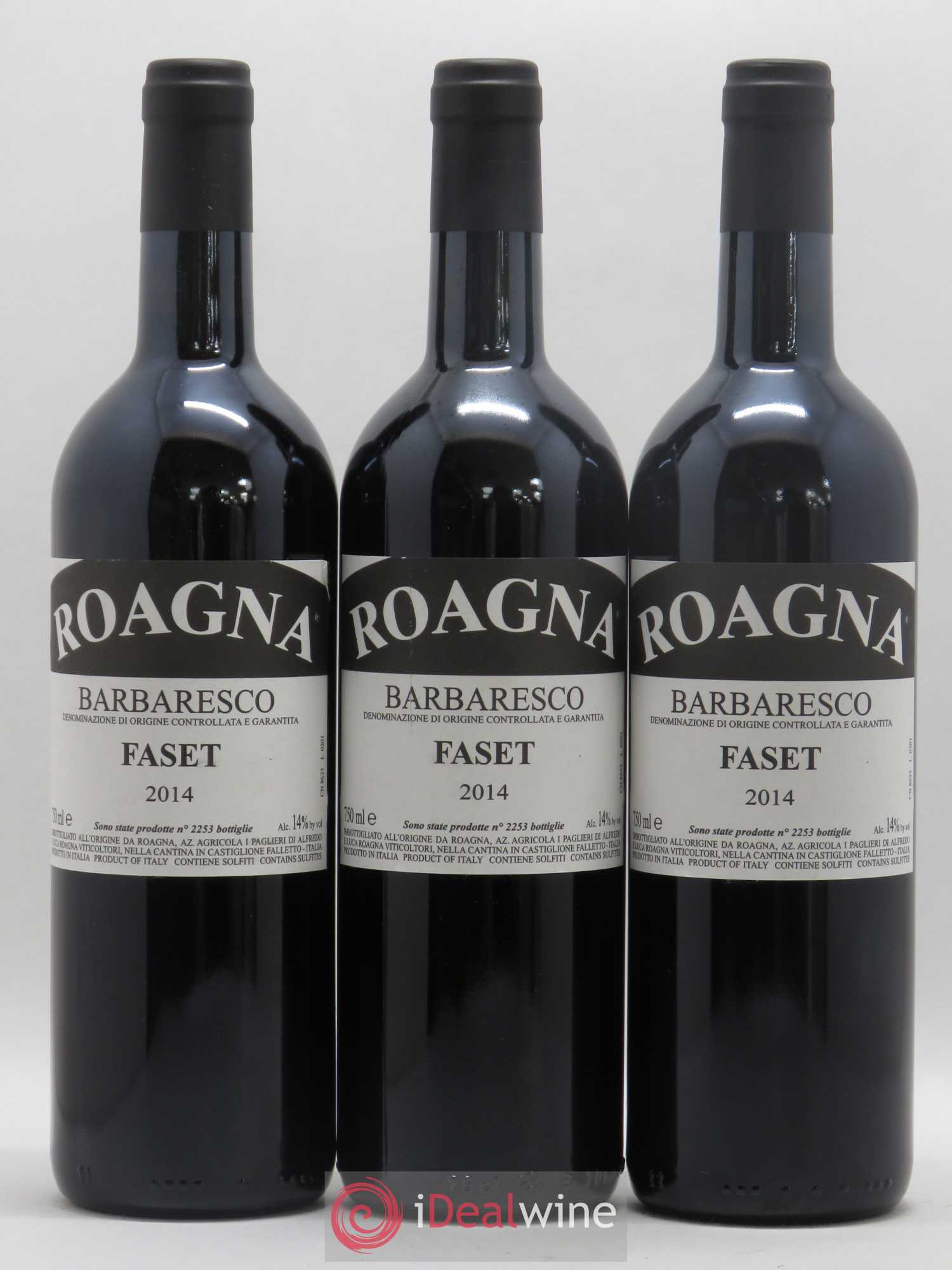 Barbaresco DOCG Faset Roagna 2014 - Lot de 3 bouteilles - 0