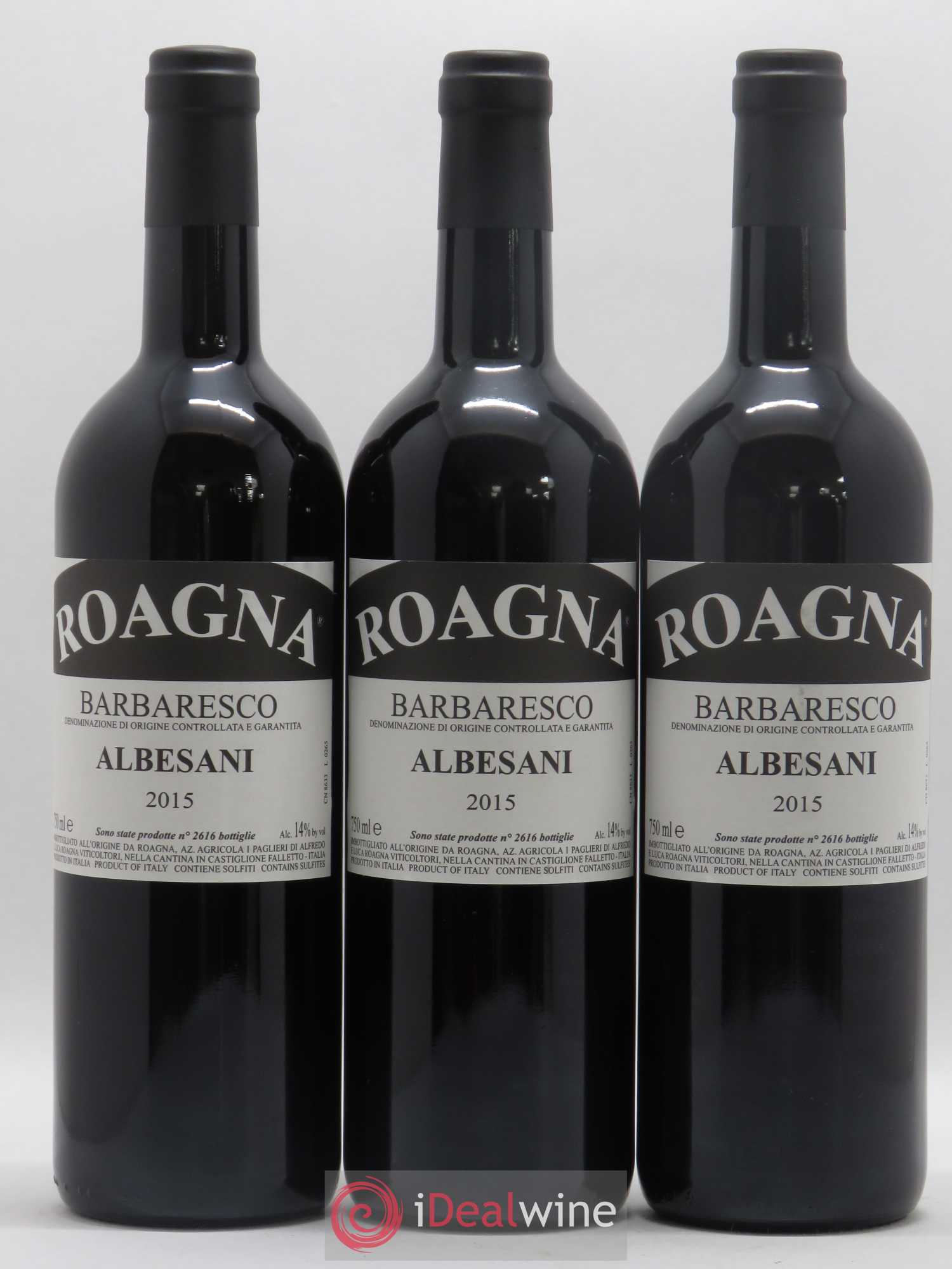 Barbaresco DOCG Albesani Roagna 2015 - Lot de 3 bouteilles - 0