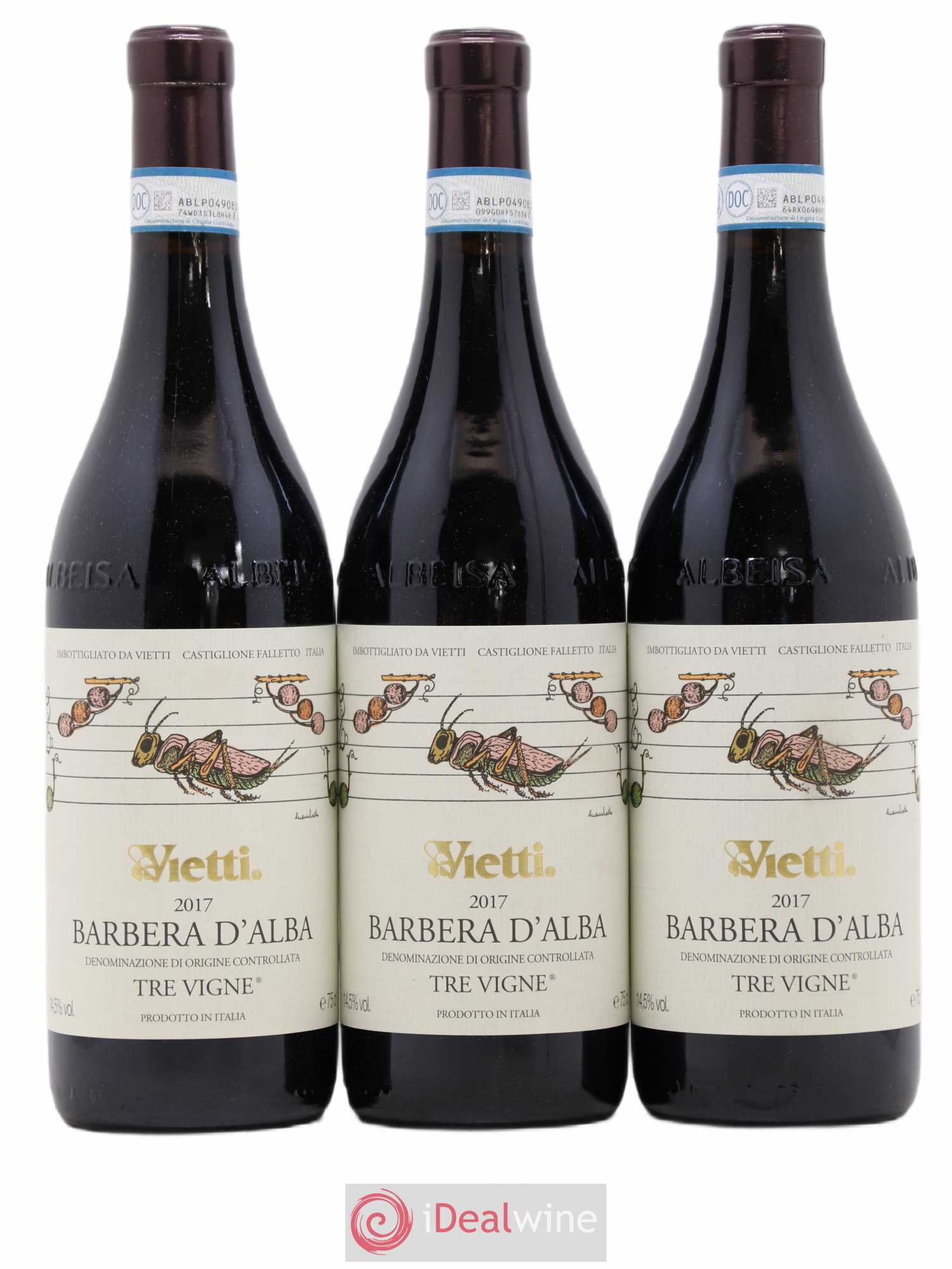 Barbera d'Alba DOC Tre Vigne Vietti 2017 - Posten von 3 Flaschen - 0
