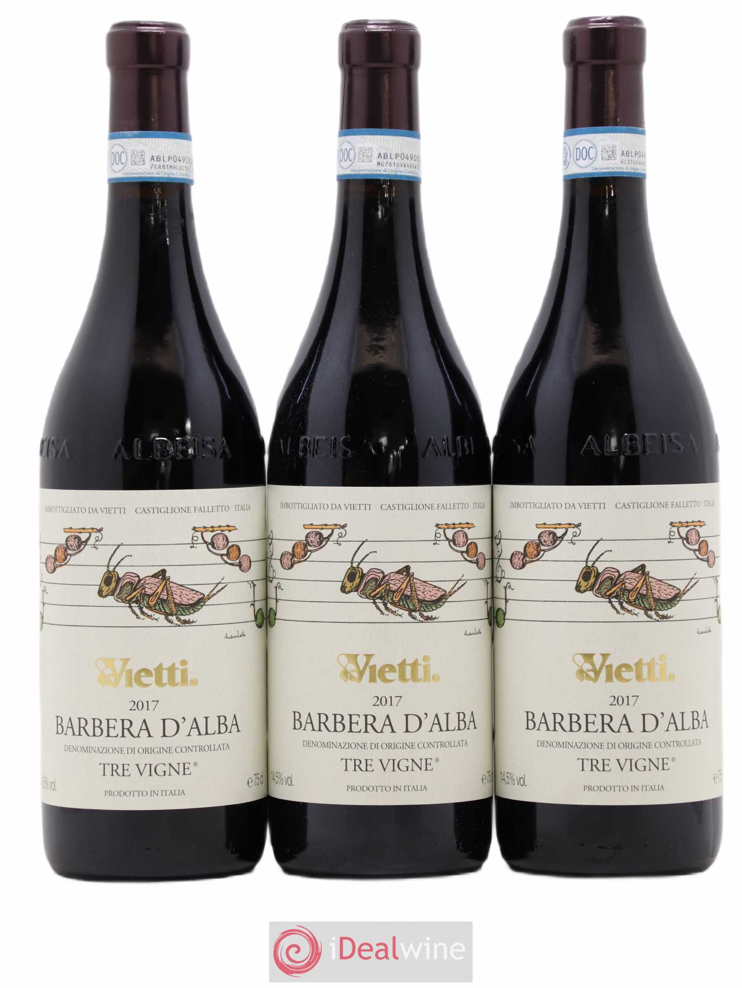 Barbera d'Alba DOC Tre Vigne Vietti 2017 - Posten von 3 Flaschen - 0