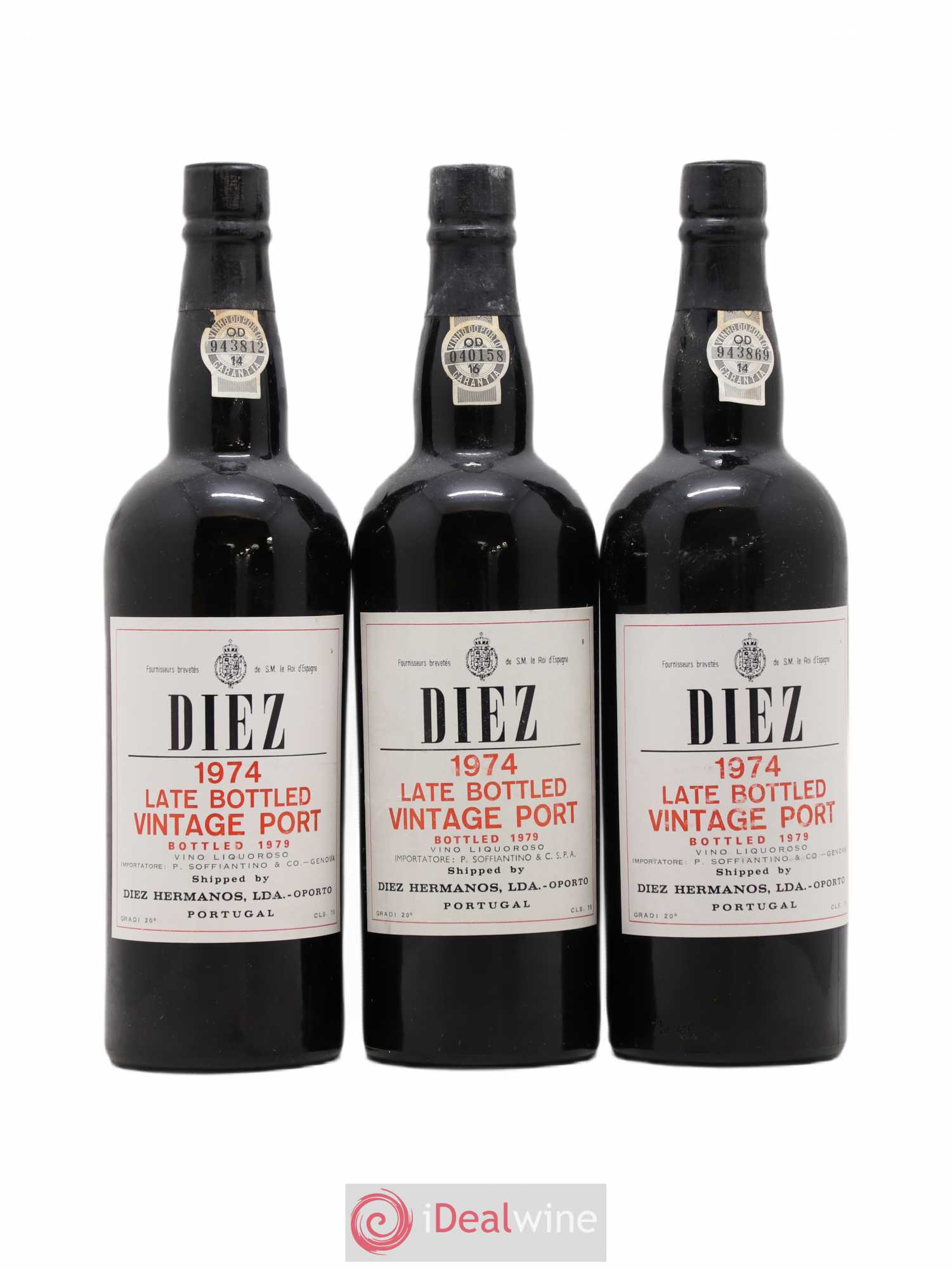 Porto Diez Late Bottled Vintage Port 1974 - Posten von 3 Flaschen - 0