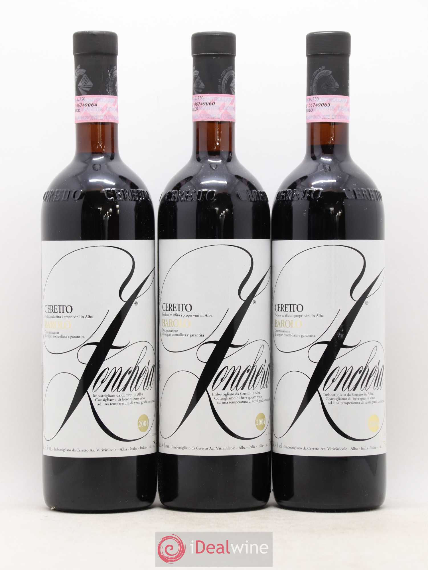 Barolo Zonchera Ceretto 2004 - Posten von 6 Flaschen - 1