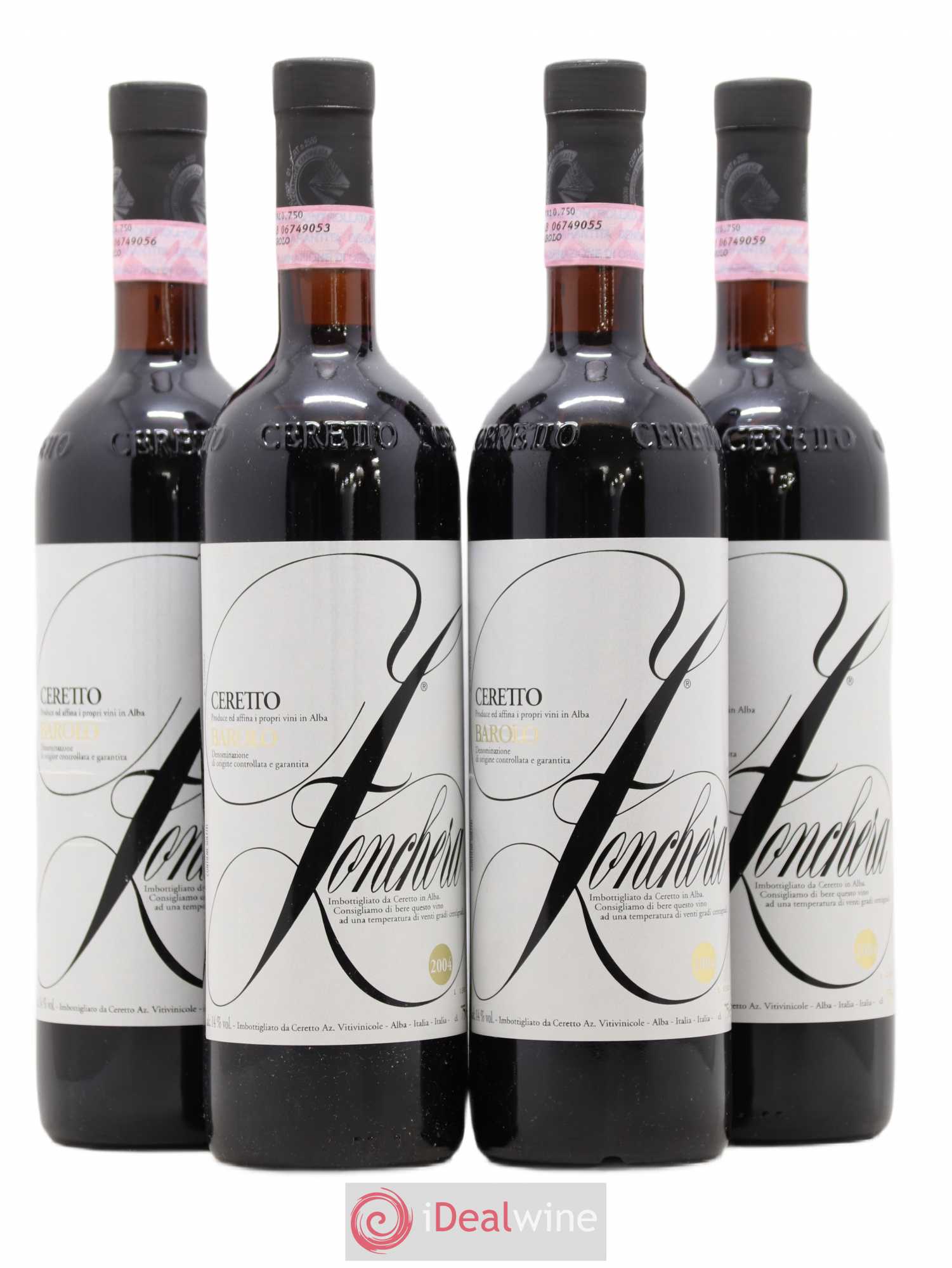 Barolo Zonchera Ceretto (sans prix de réserve) 2004 - Posten von 4 Flaschen - 0