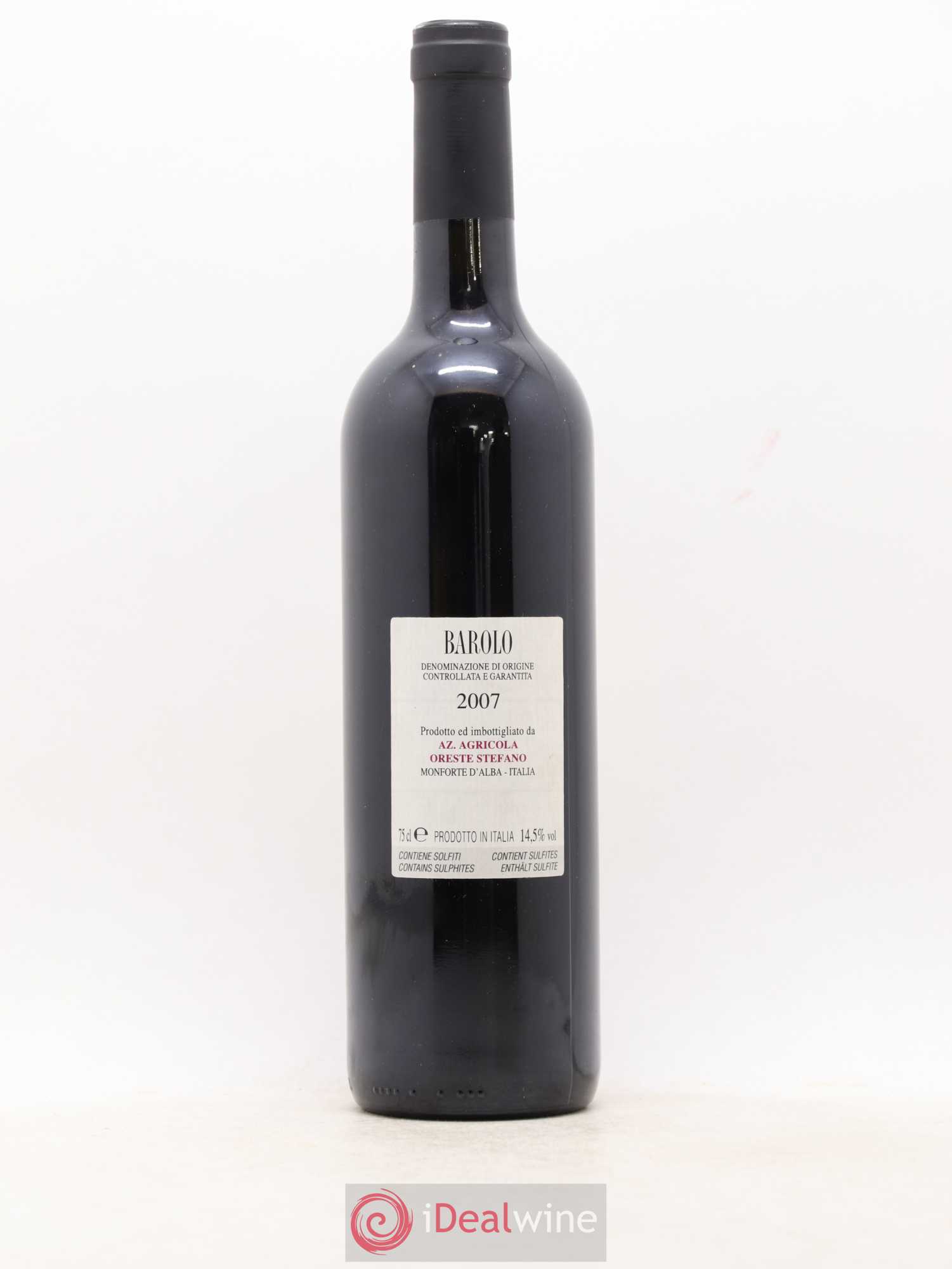Barolo Oreste Stefano 2007 - Lot de 1 bouteille - 1