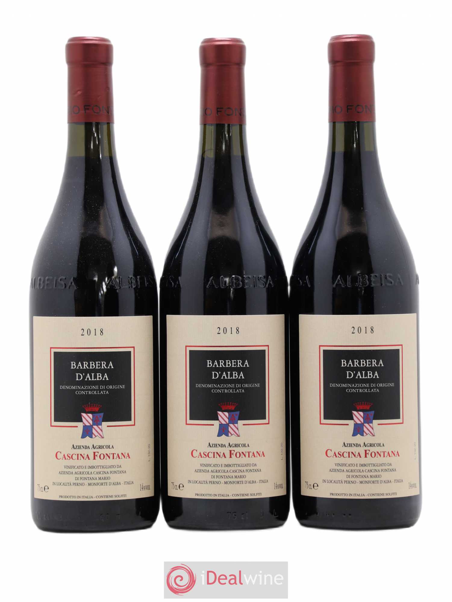 Barbera d'Alba DOC Cascina Fontana 2018 - Lot de 3 bouteilles - 0