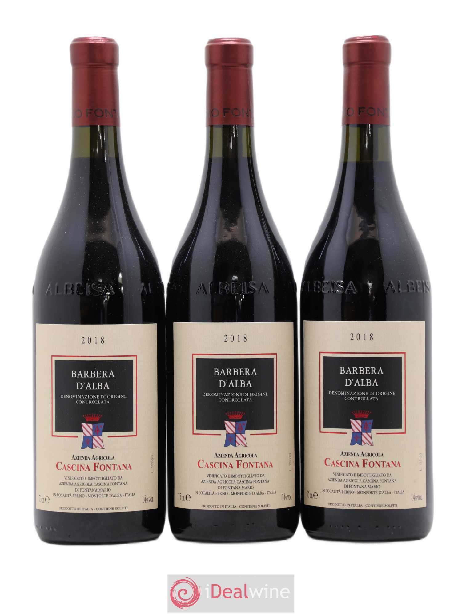 Barbera d'Alba DOC Cascina Fontana (sans prix de réserve) 2018 - Posten von 3 Flaschen - 0