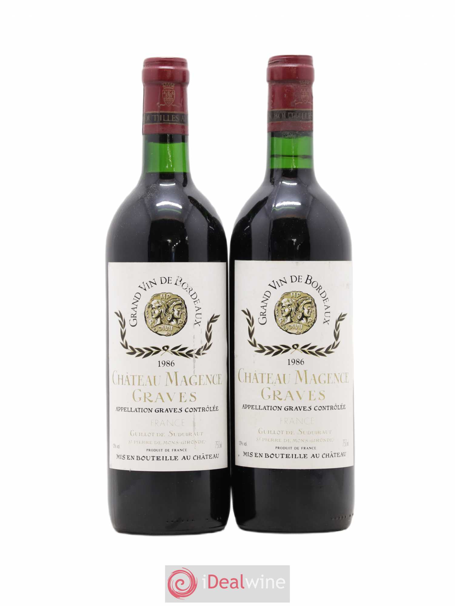 Château Magence 1986 - Lot de 2 bouteilles - 0
