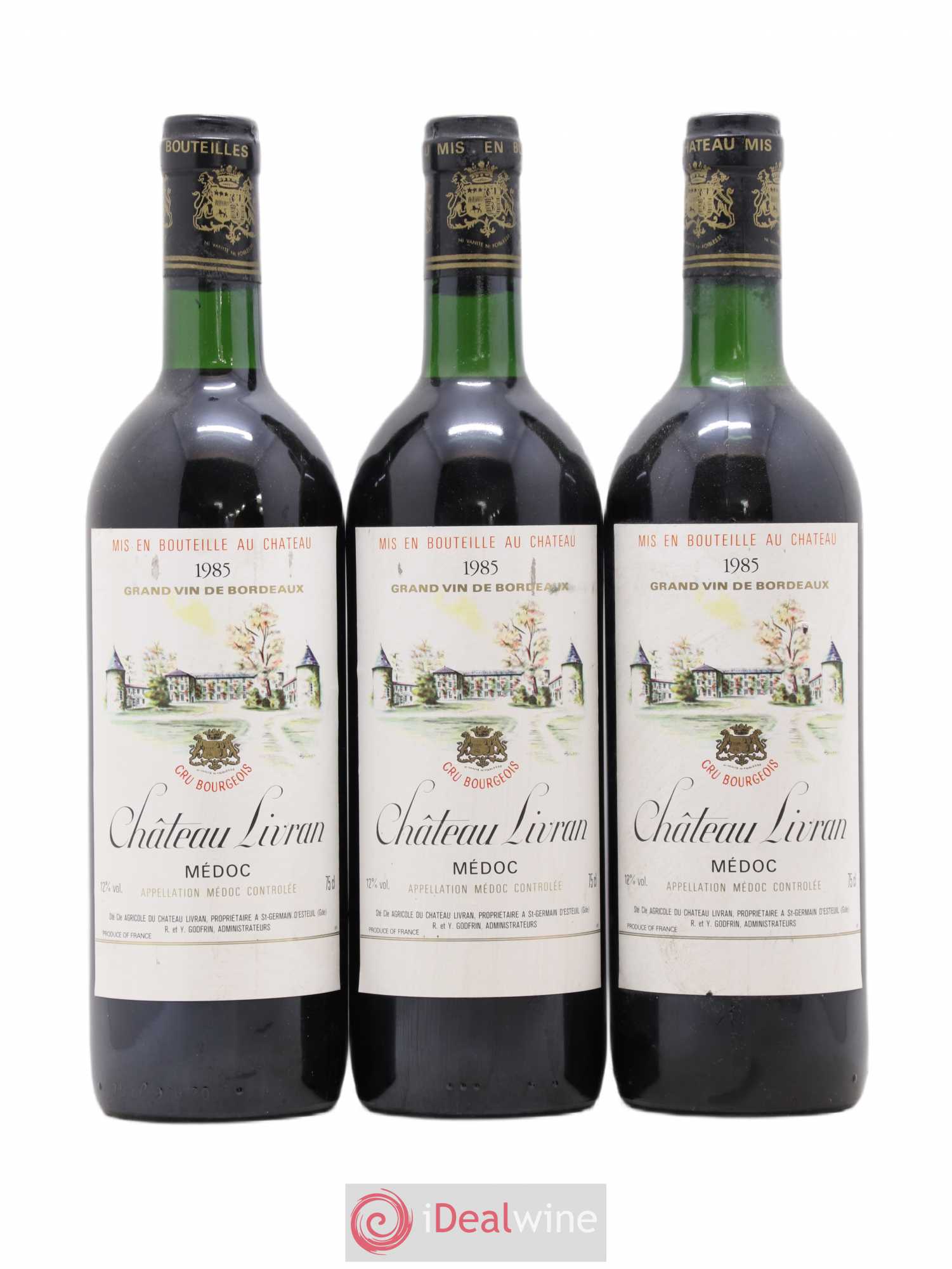 Château Livran Cru Bourgeois (sans prix de réserve) 1985 - Lot de 3 bouteilles - 0