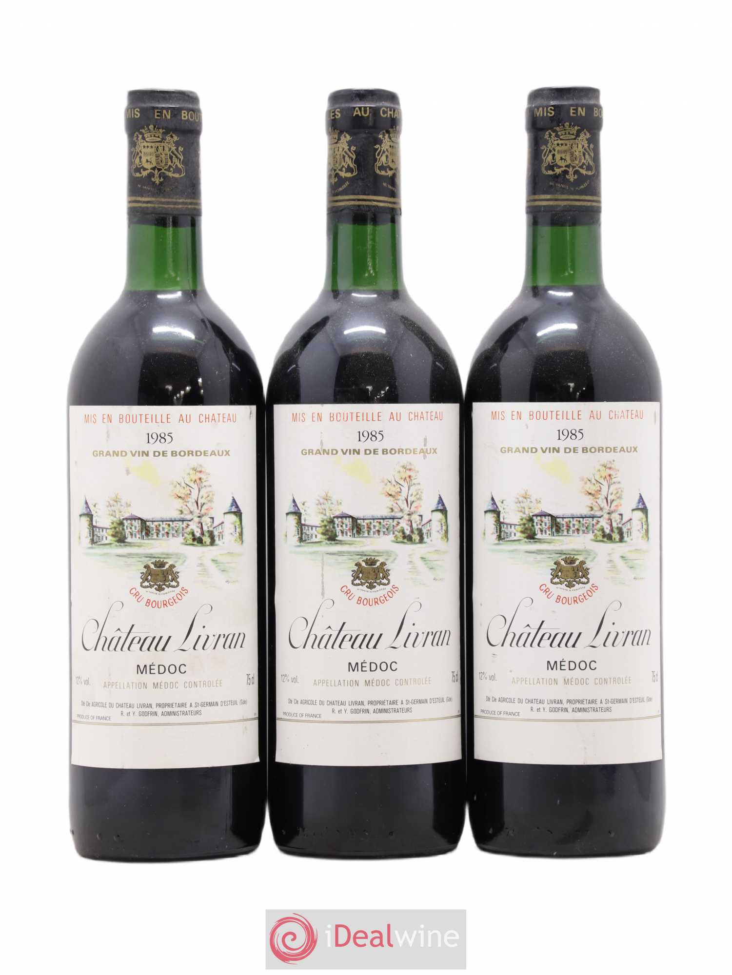 Château Livran Cru Bourgeois (sans prix de réserve) 1985 - Lot de 3 bouteilles - 0