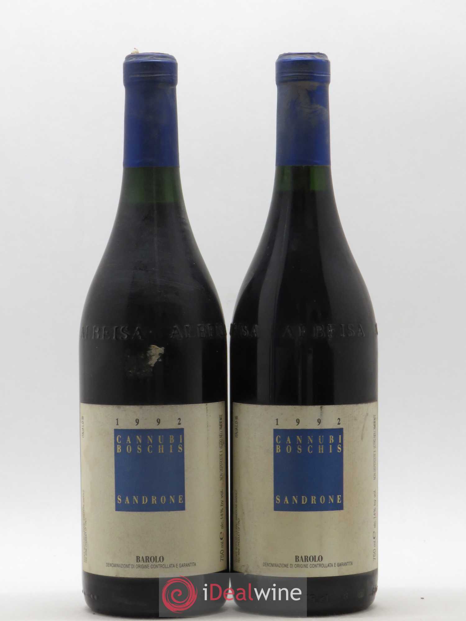 Barolo DOCG Aleste (anciennement Cannubi Boschis) Luciano Sandrone 1992 - Lot de 2 bouteilles - 0