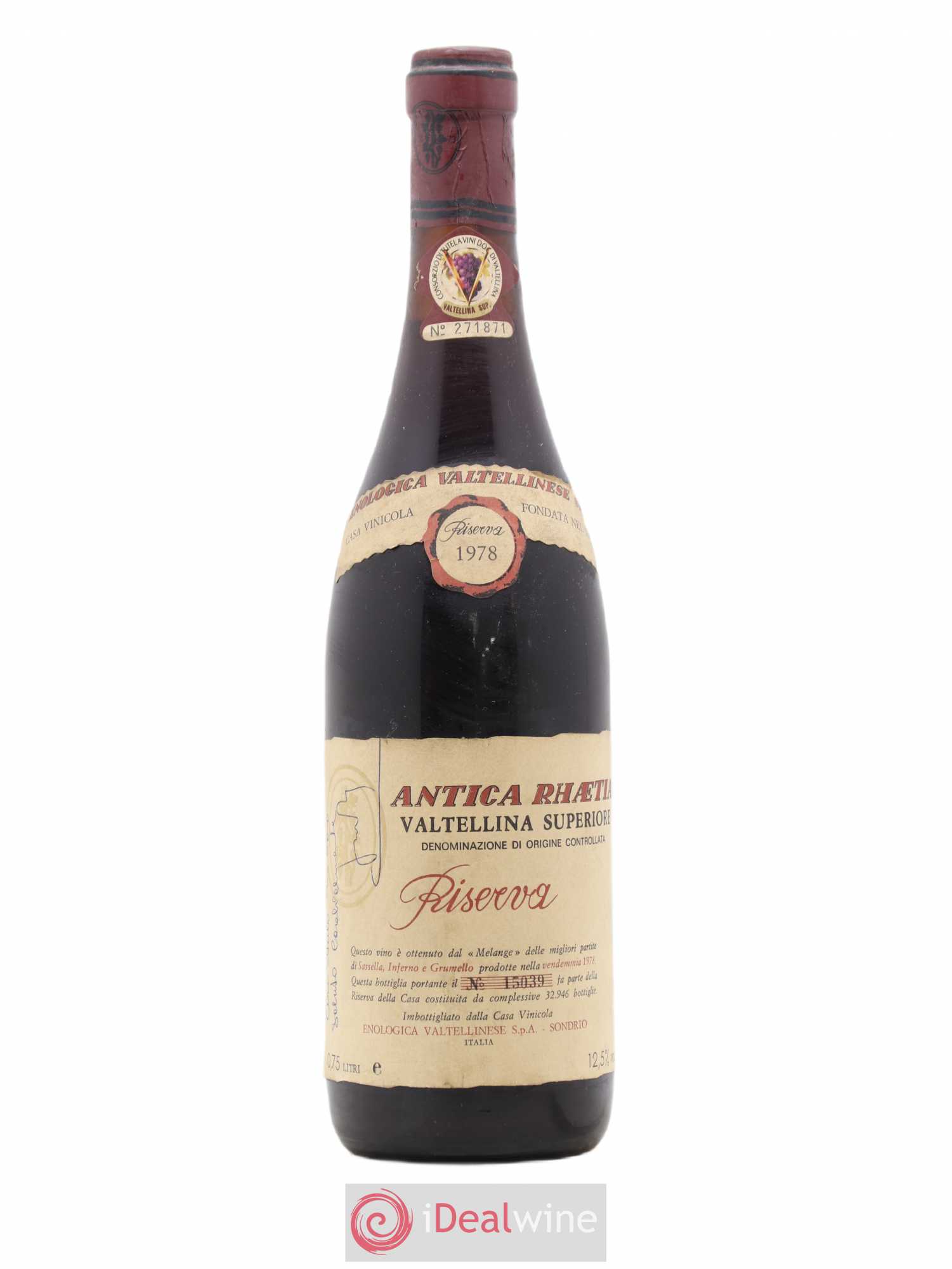 Italie Valtellina Superiore Riserva Antica Rhaetia 1978 - Lot de 1 bouteille - 0
