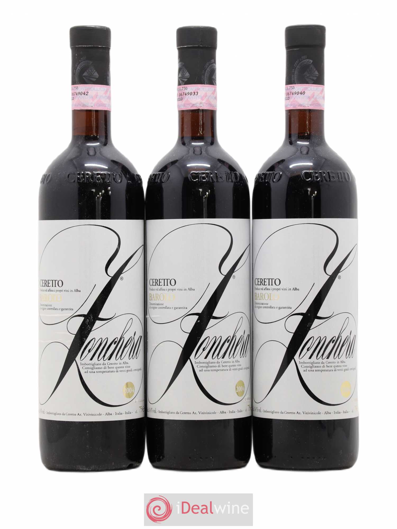 Barolo Zonchera Ceretto 2004 - Posten von 3 Flaschen - 0