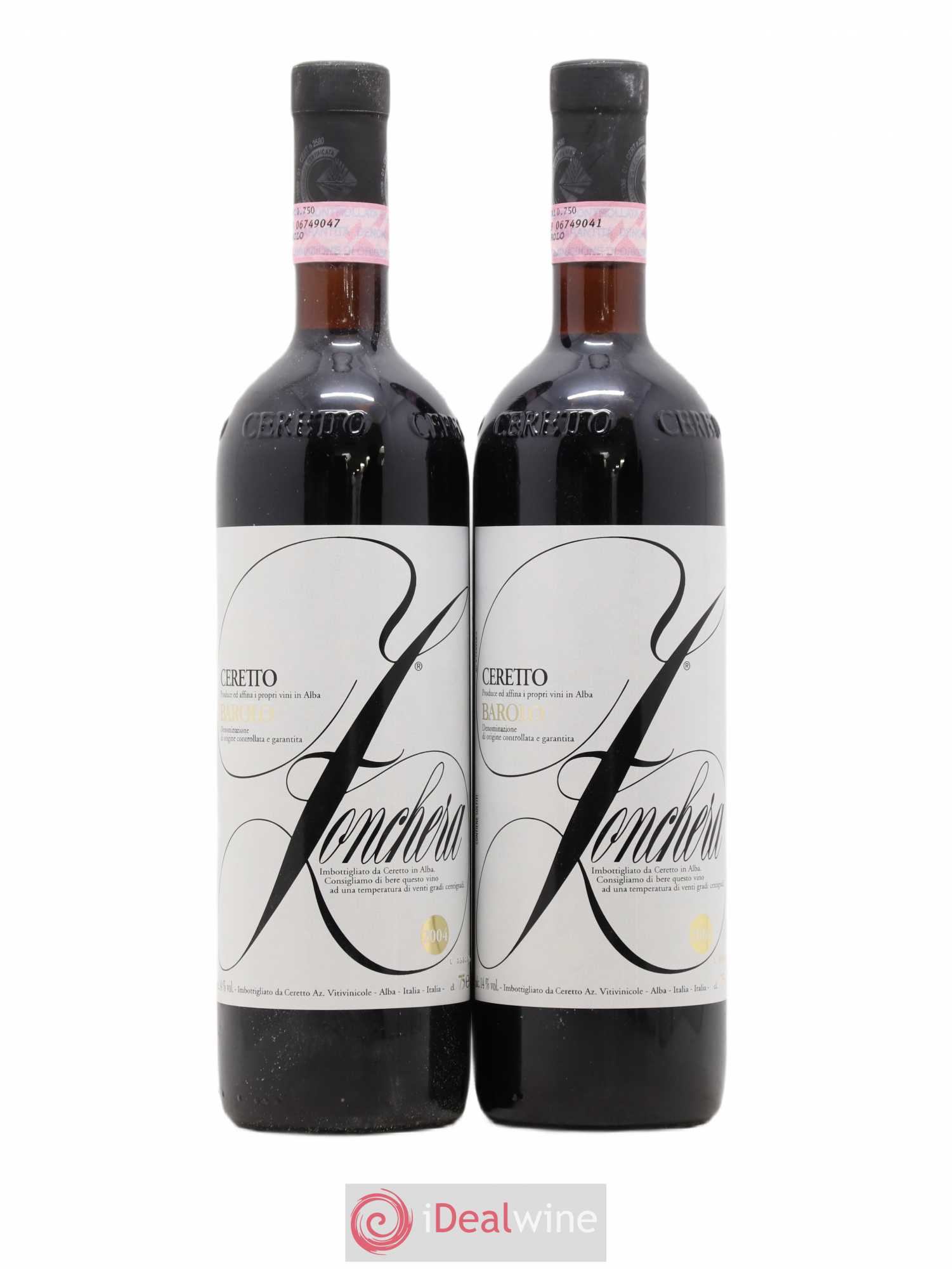 Barolo Zonchera Ceretto 2004 - Lot de 2 bouteilles - 0
