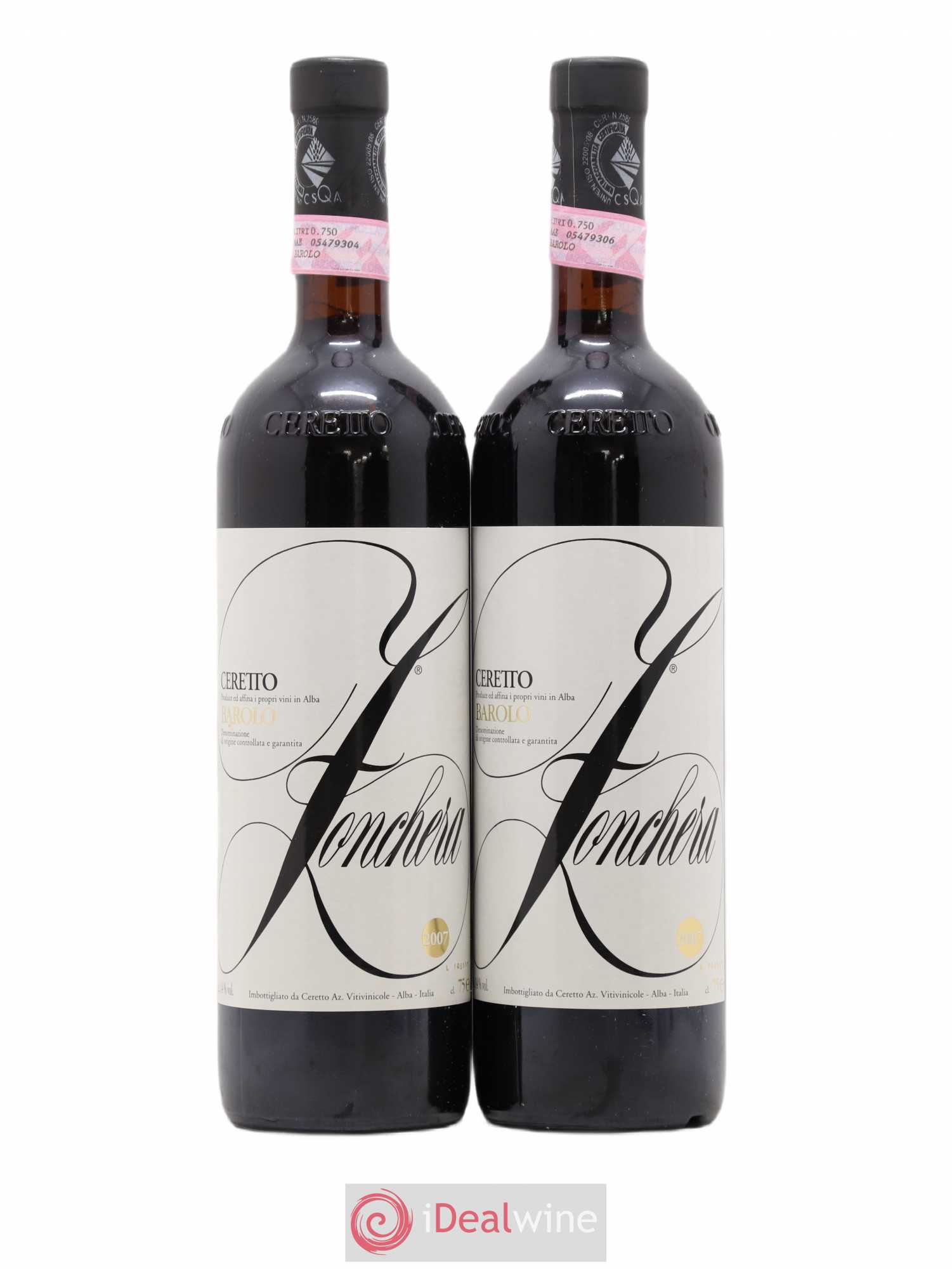 Barolo Zonchera Ceretto (sans prix de réserve) 2007 - Lotto di 2 bottiglie - 0