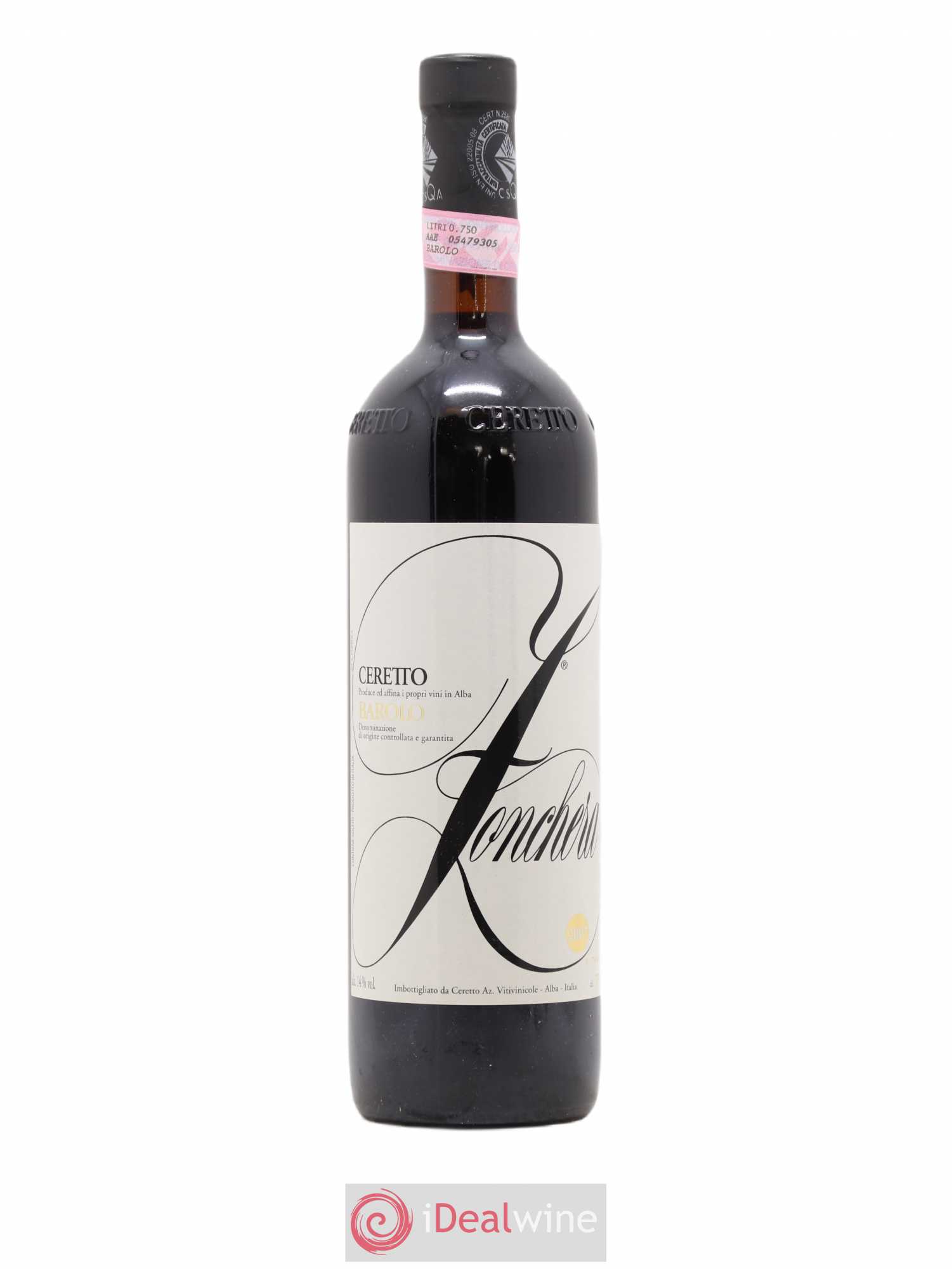 Barolo Zonchera Ceretto 2007 - Lot de 1 bouteille - 0