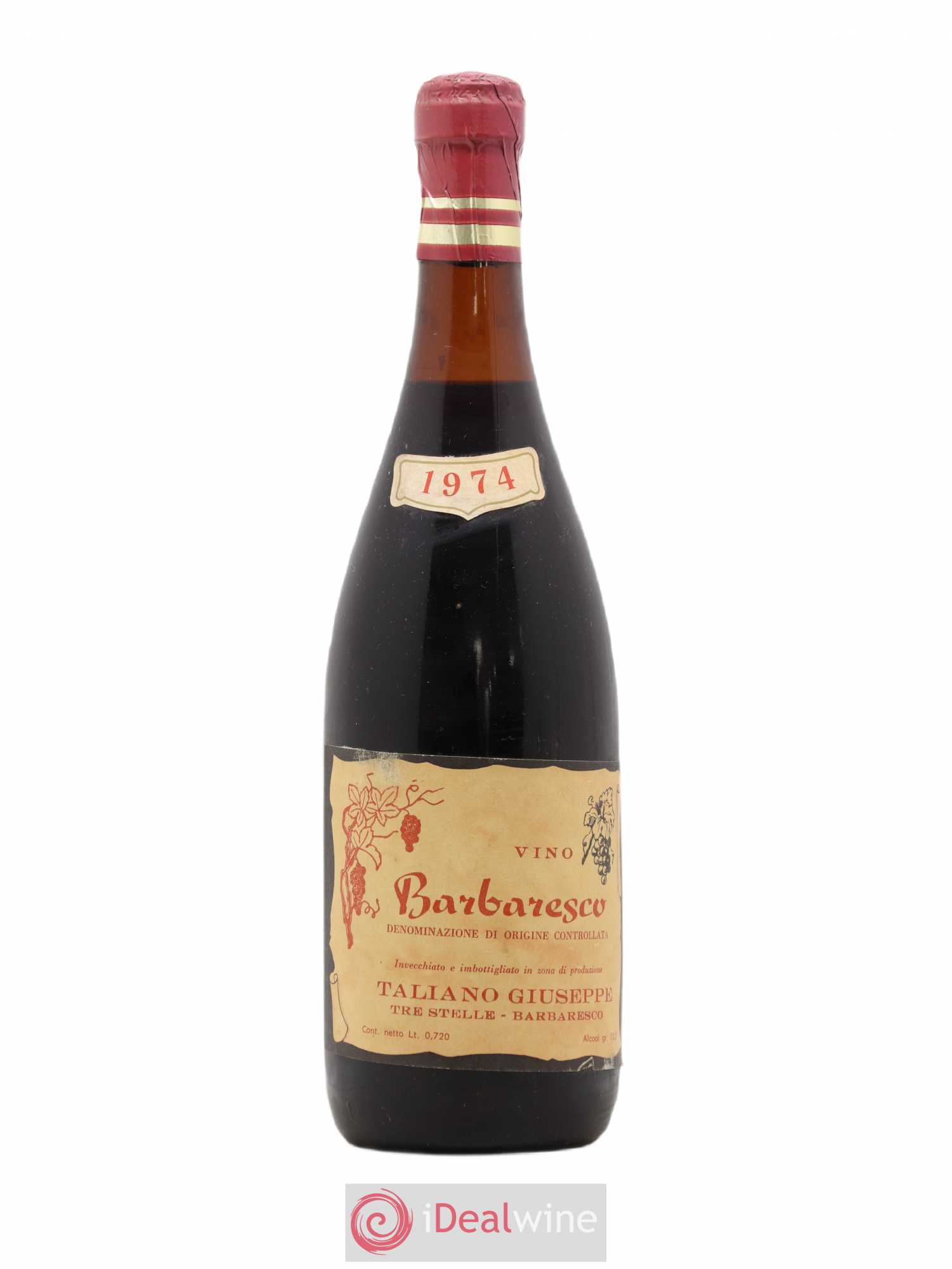 Barbaresco DOCG Taliano Giuseppe 1974 - Posten von 1 Flasche - 0