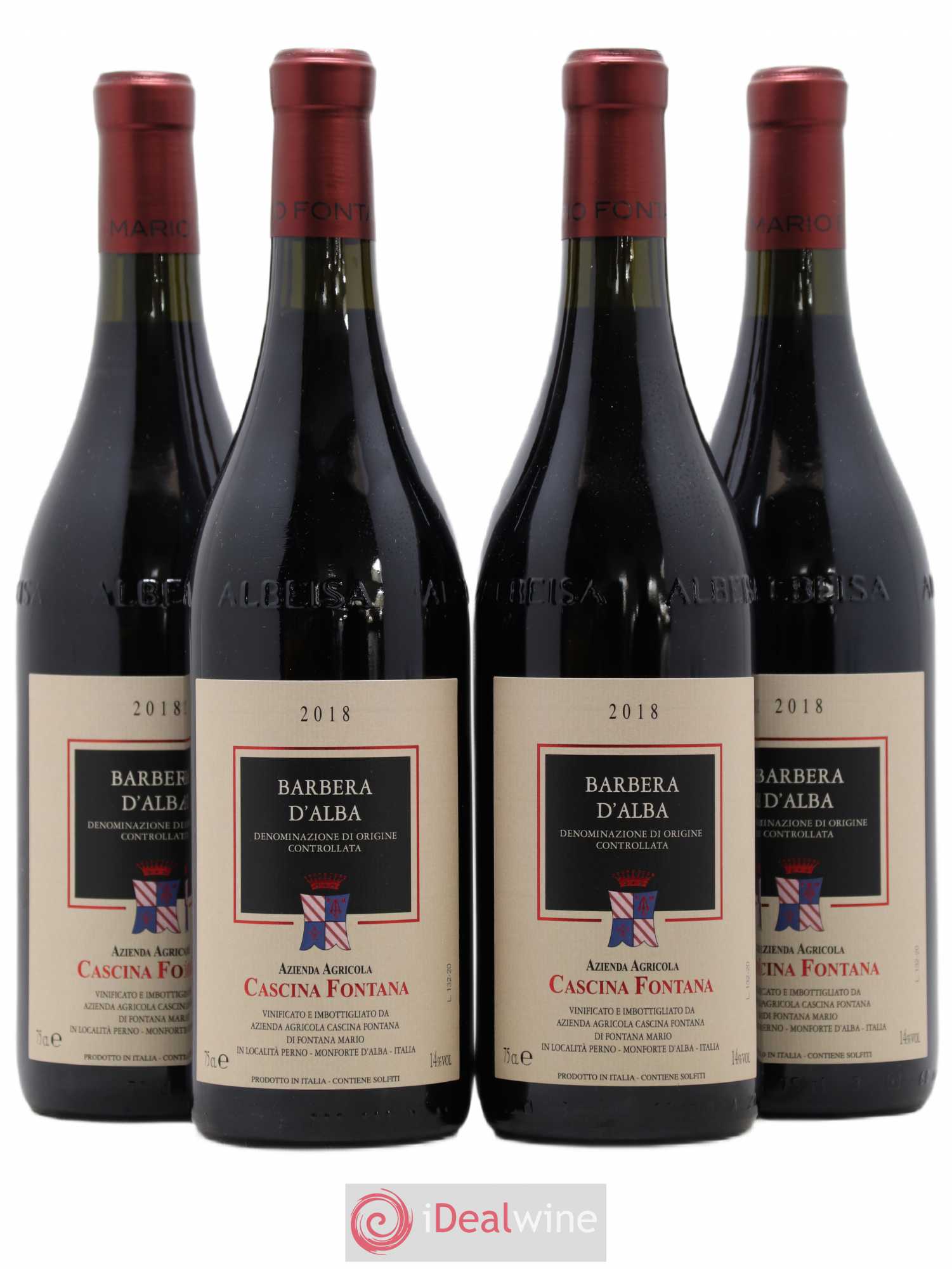 Barbera d'Alba DOC Cascina Fontana 2018 - Lot de 4 bouteilles - 0
