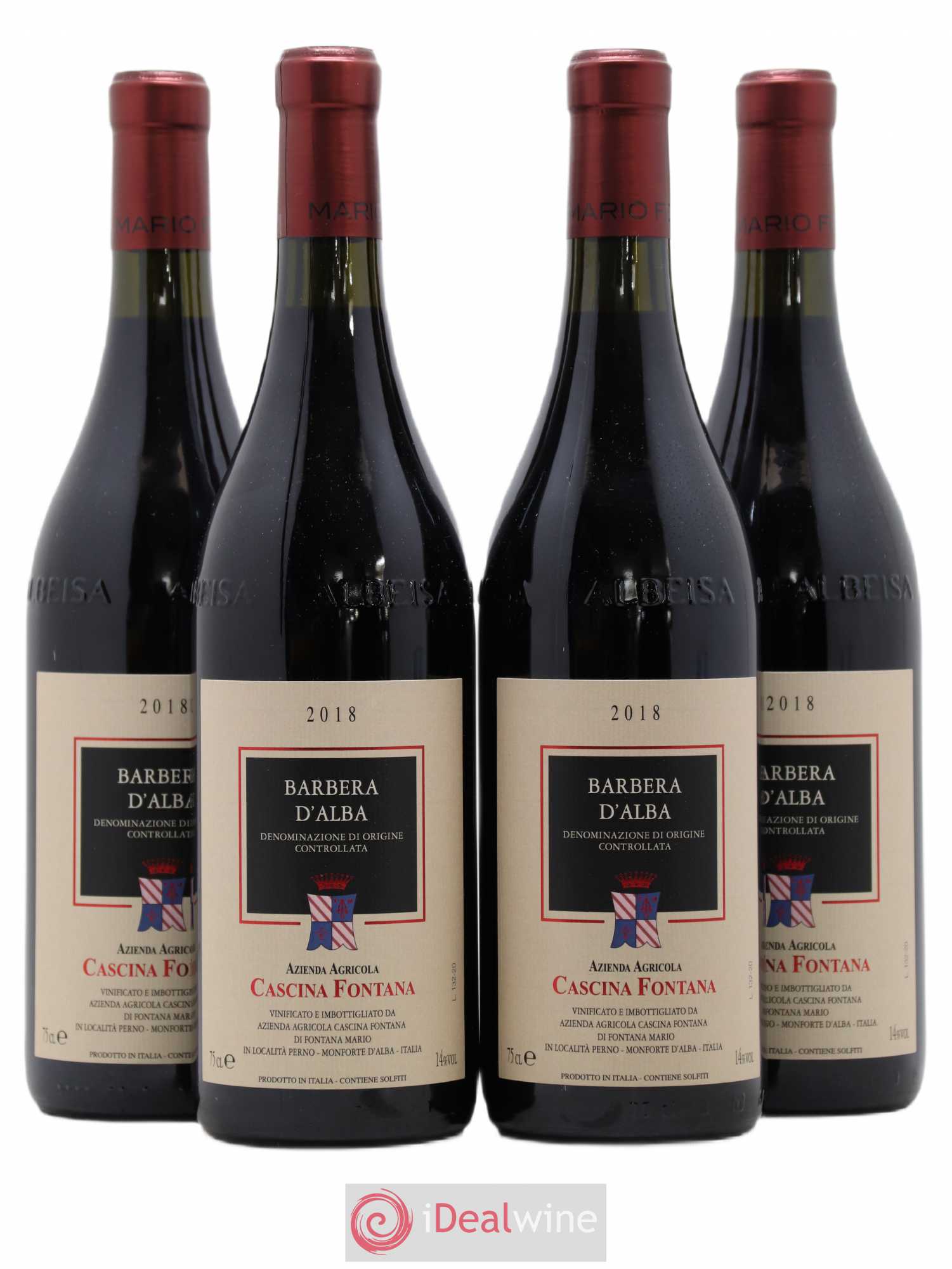 Barbera d'Alba DOC Cascina Fontana (sans prix de réserve) 2018 - Lotto di 4 bottiglie - 0
