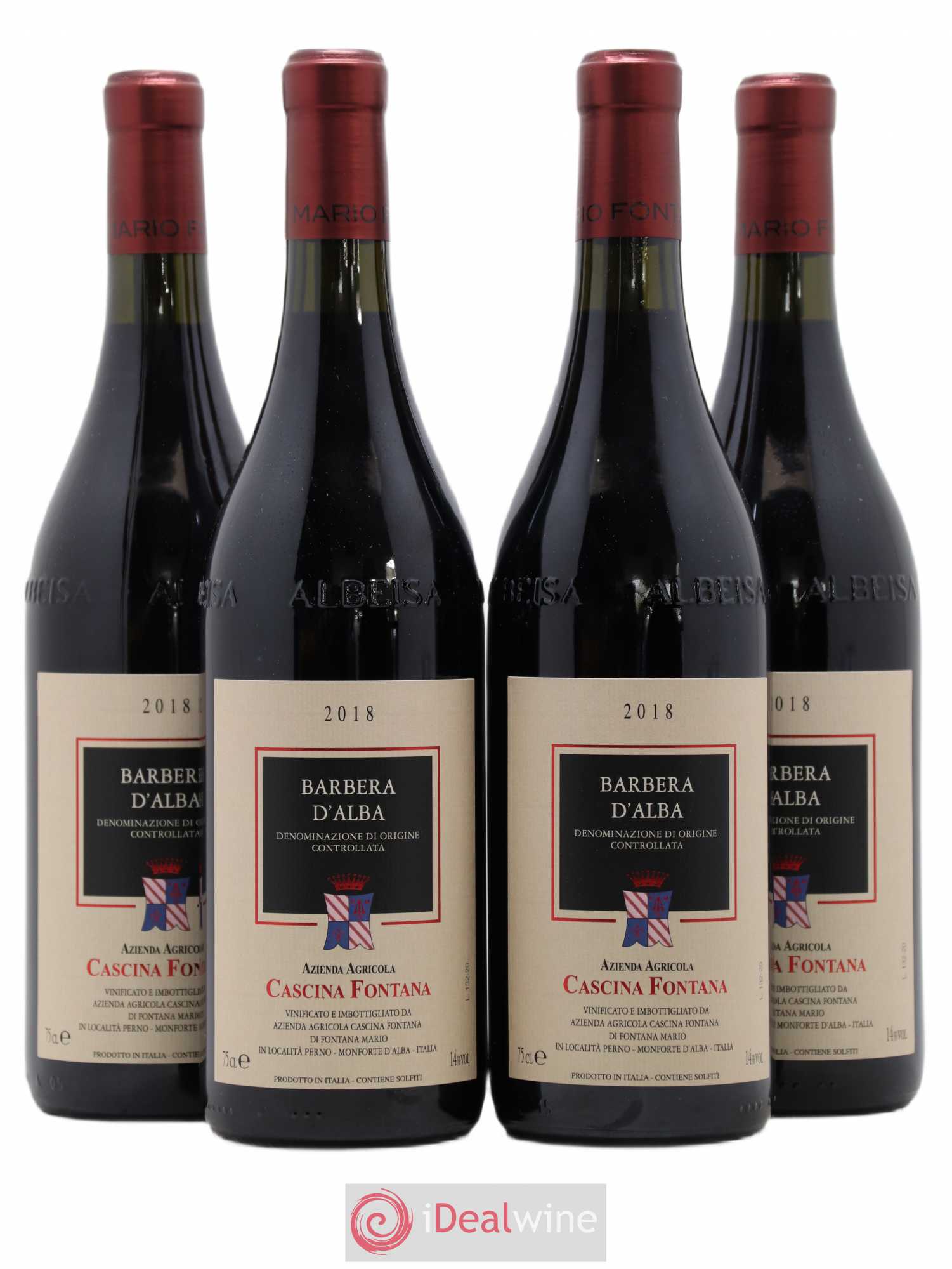 Barbera d'Alba DOC Cascina Fontana (sans prix de réserve) 2018 - Lotto di 4 bottiglie - 0