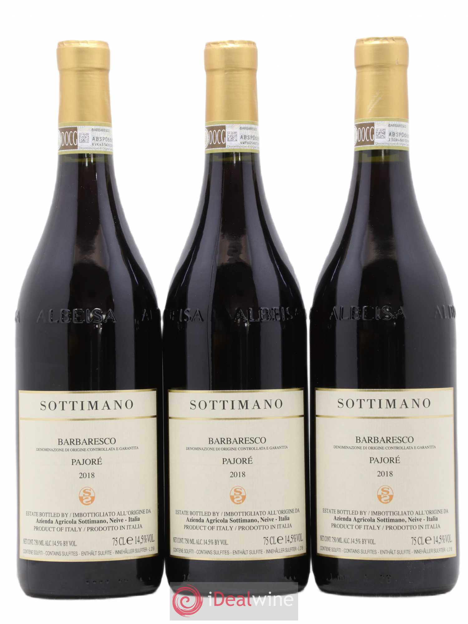Barbaresco DOCG Pajoré Sottimano 2018 - Lot de 3 bouteilles - 0