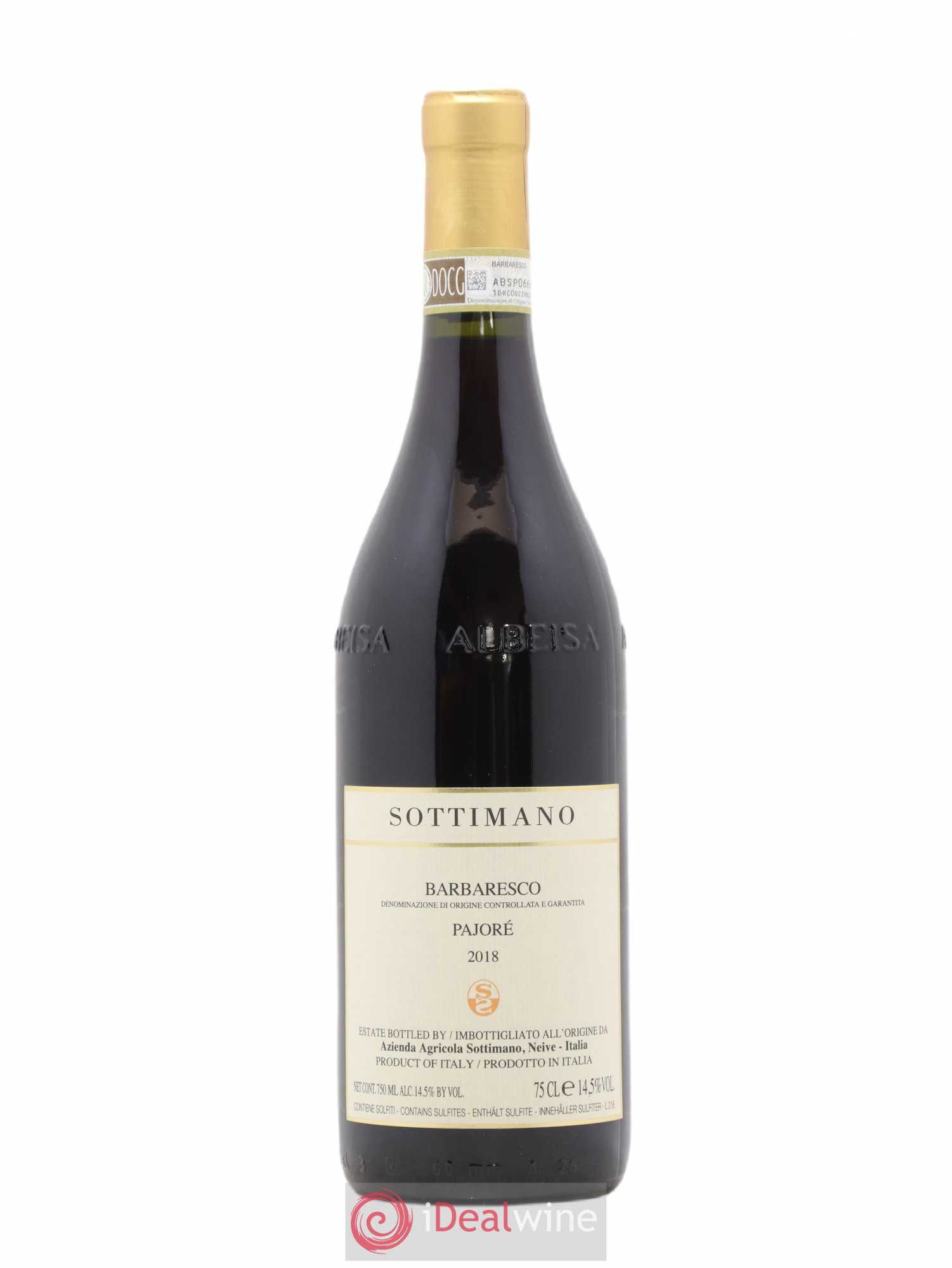 Barbaresco DOCG Pajoré Sottimano 2018 - Lot de 1 bouteille - 0