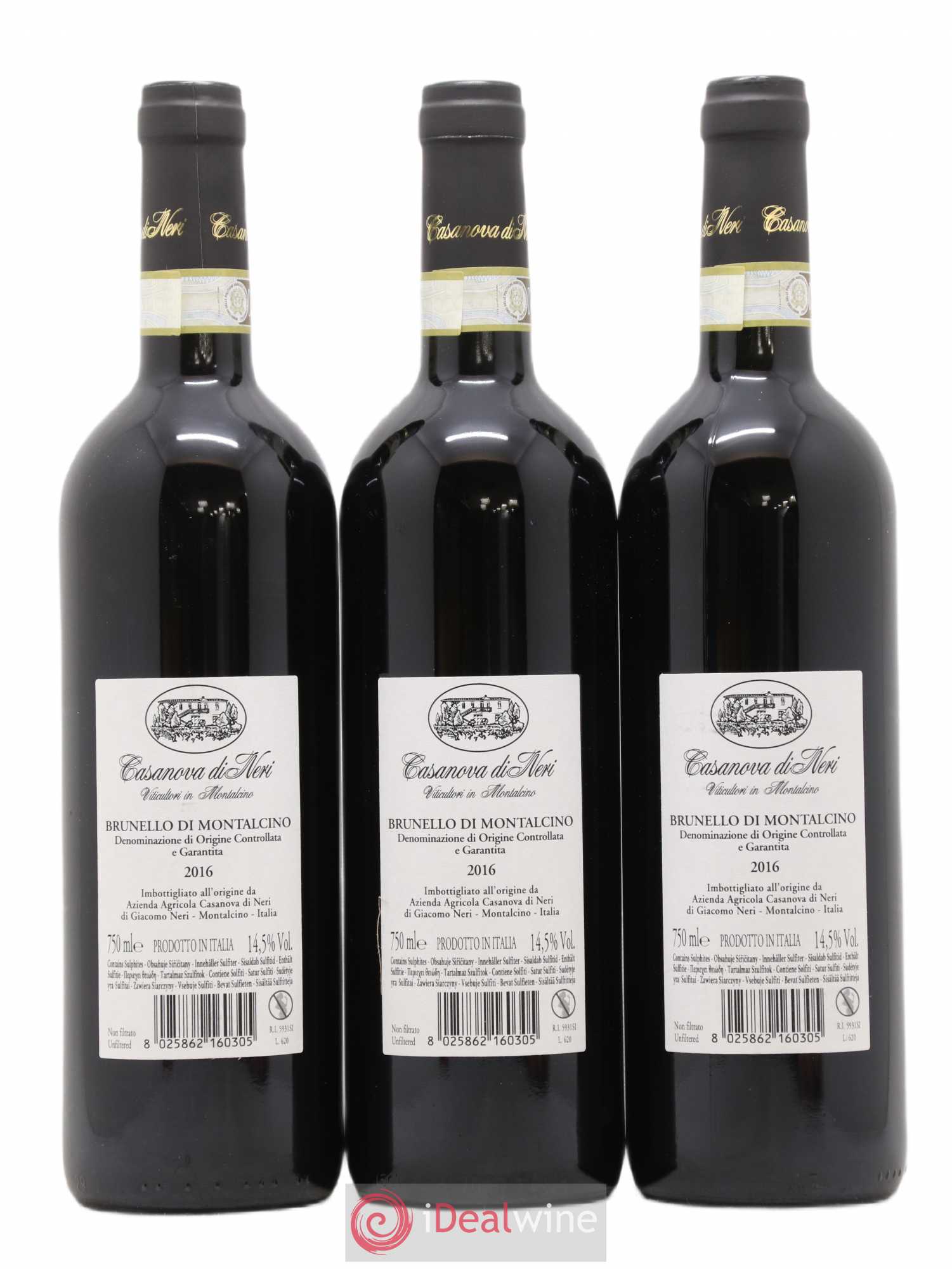 Brunello di Montalcino DOCG Casanova di Neri - Giacomo Neri 2016 - Lot de 3 bouteilles - 1