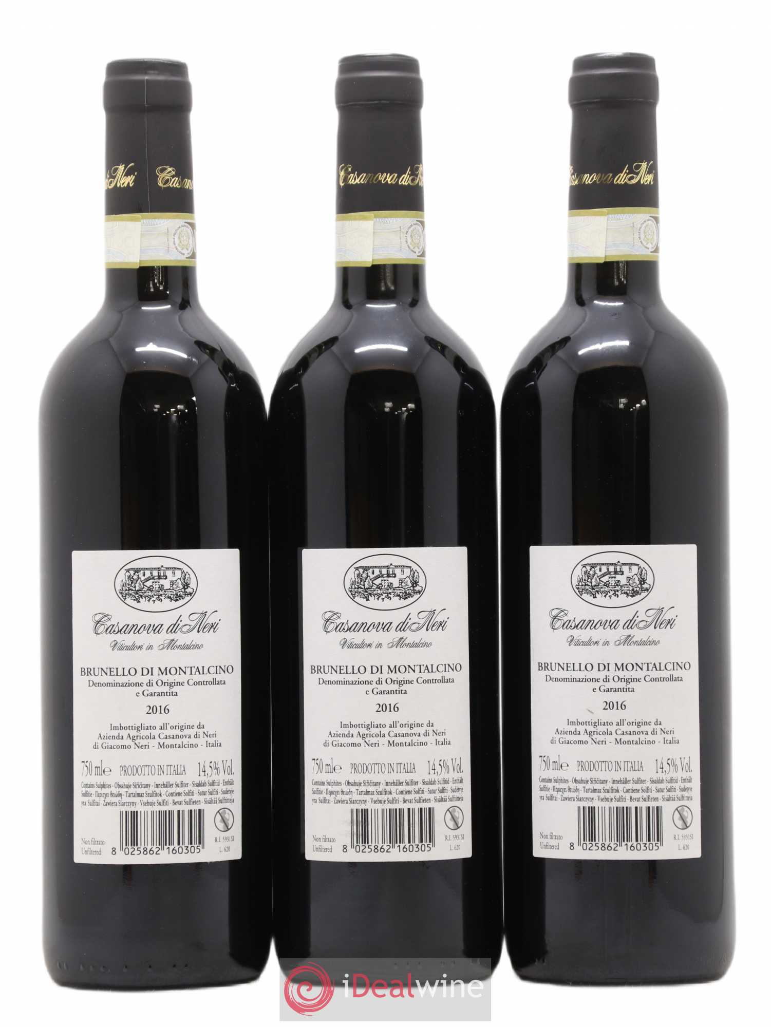 Brunello di Montalcino DOCG Casanova di Neri - Giacomo Neri 2016 - Lot de 3 bouteilles - 1