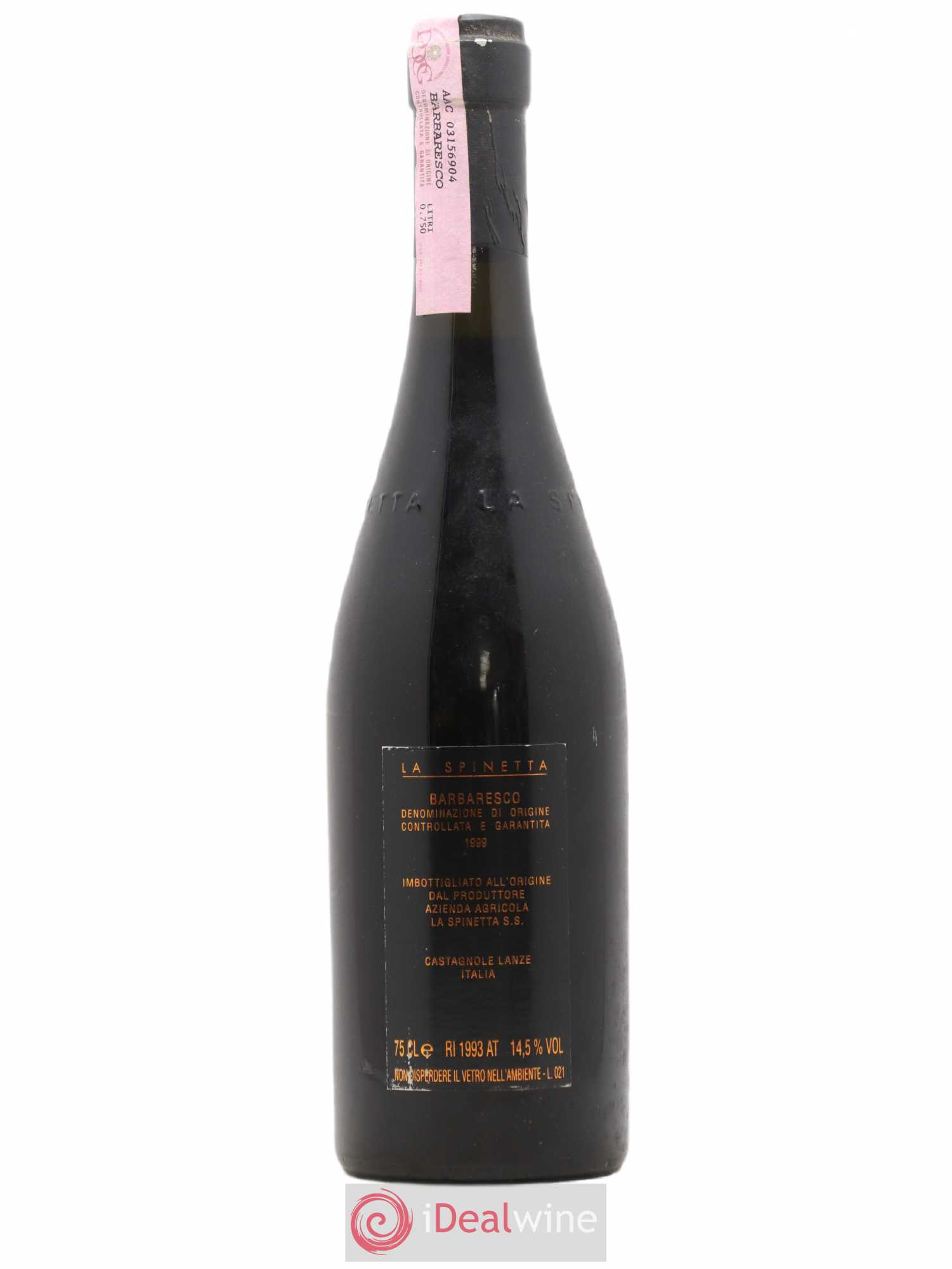 Barbaresco DOCG La Spinetta Valeirano Vursu Giorgio Rivetti 1999 - Lot de 1 bouteille - 1
