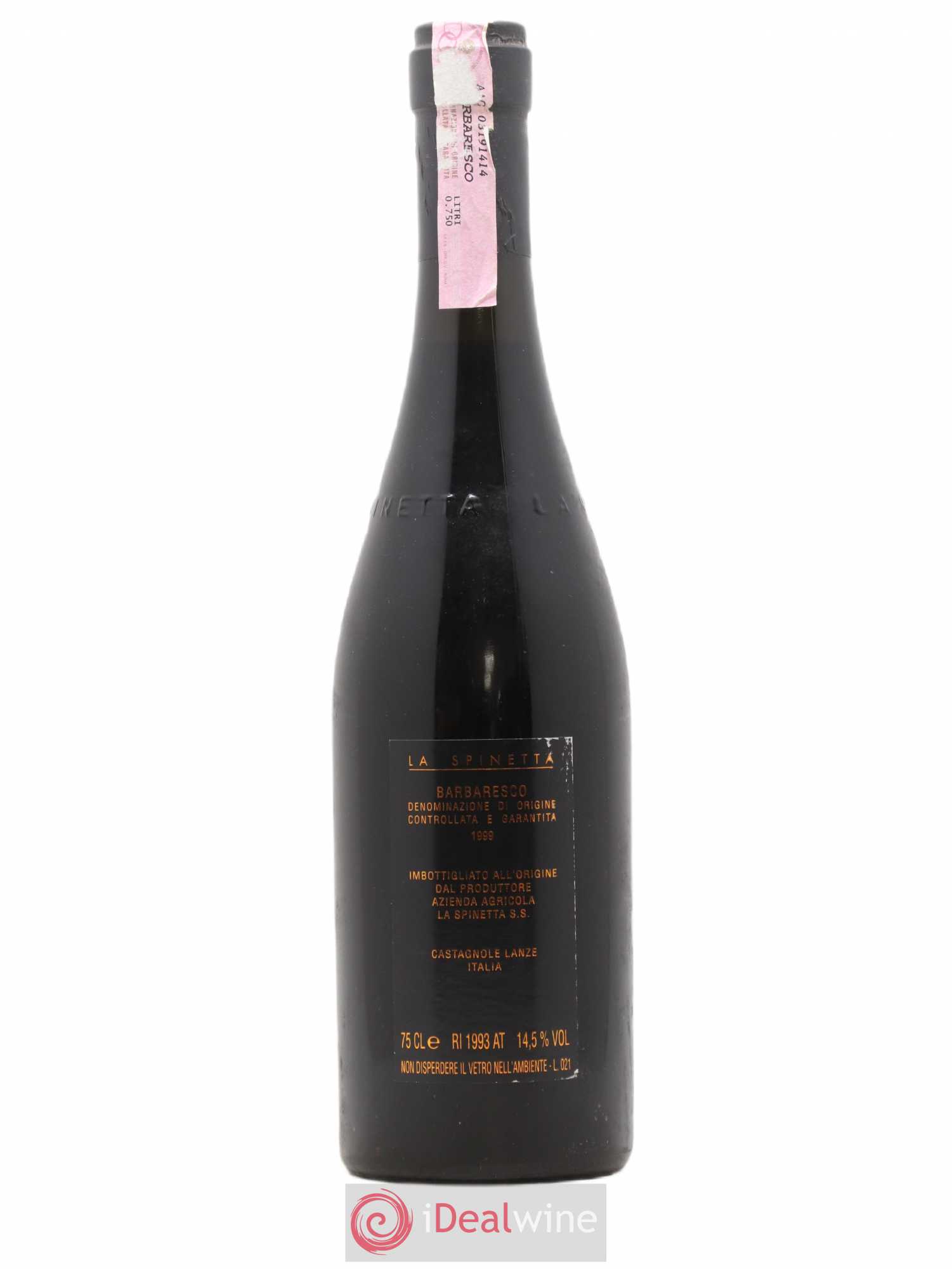 Barbaresco DOCG Vigneto Gallina Vursu La Spinetta - Giorgio Rivetti 1999 - Lot de 1 bouteille - 1