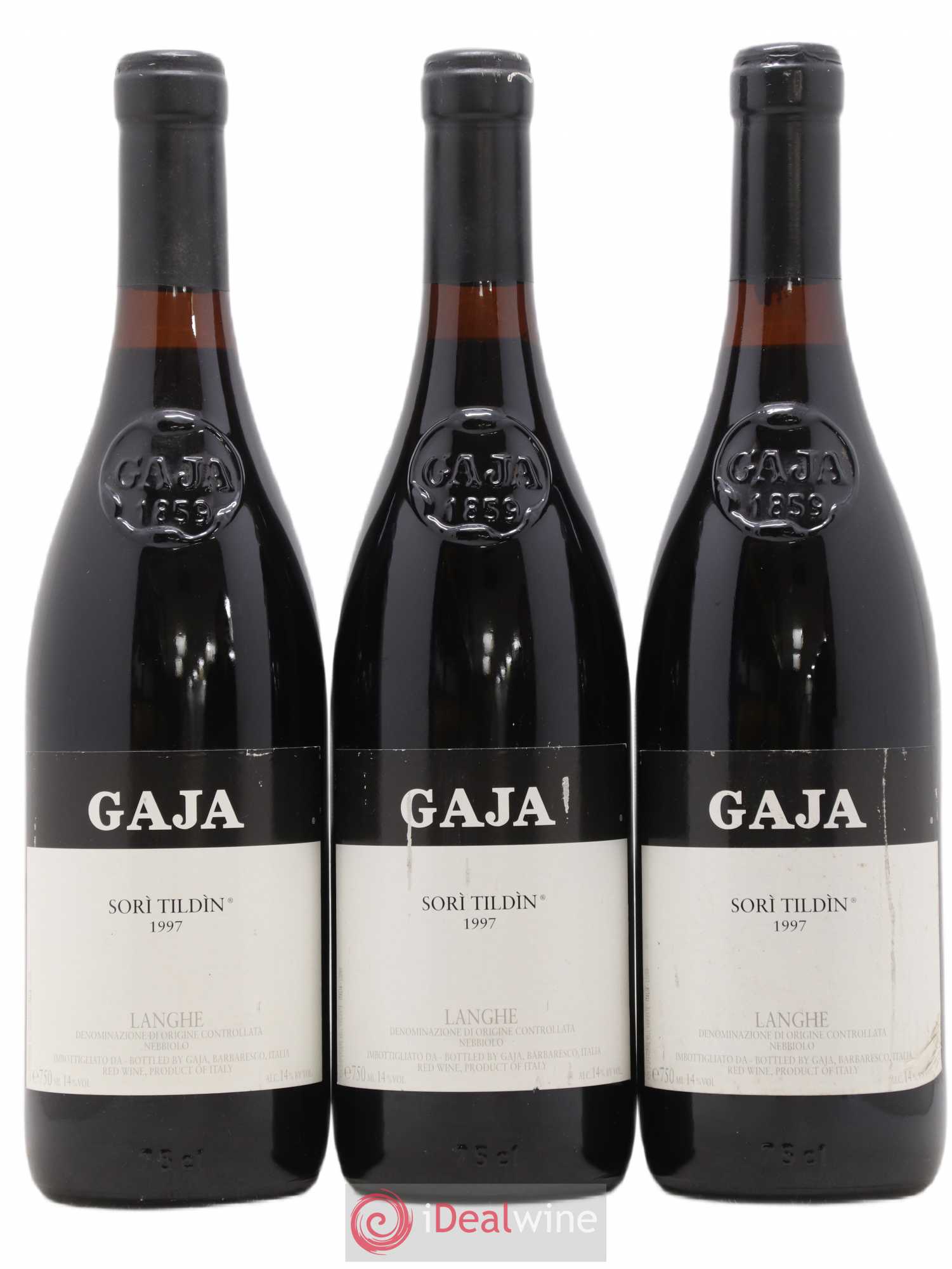 Langhe Sorì Tildìn Gaja 1997 - Lot de 3 bouteilles - 0