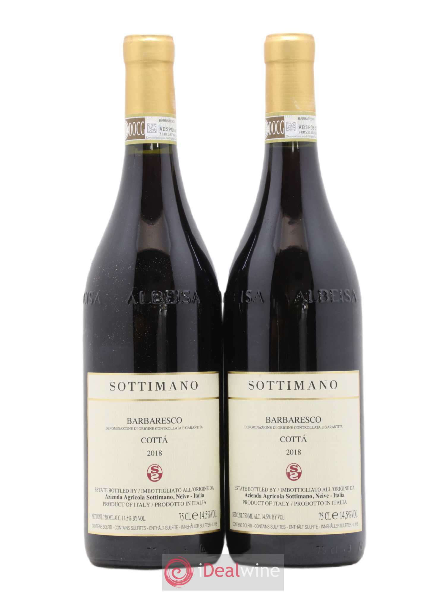 Barbaresco DOCG Cottà Sottimano 2018 - Lot de 2 bouteilles - 0